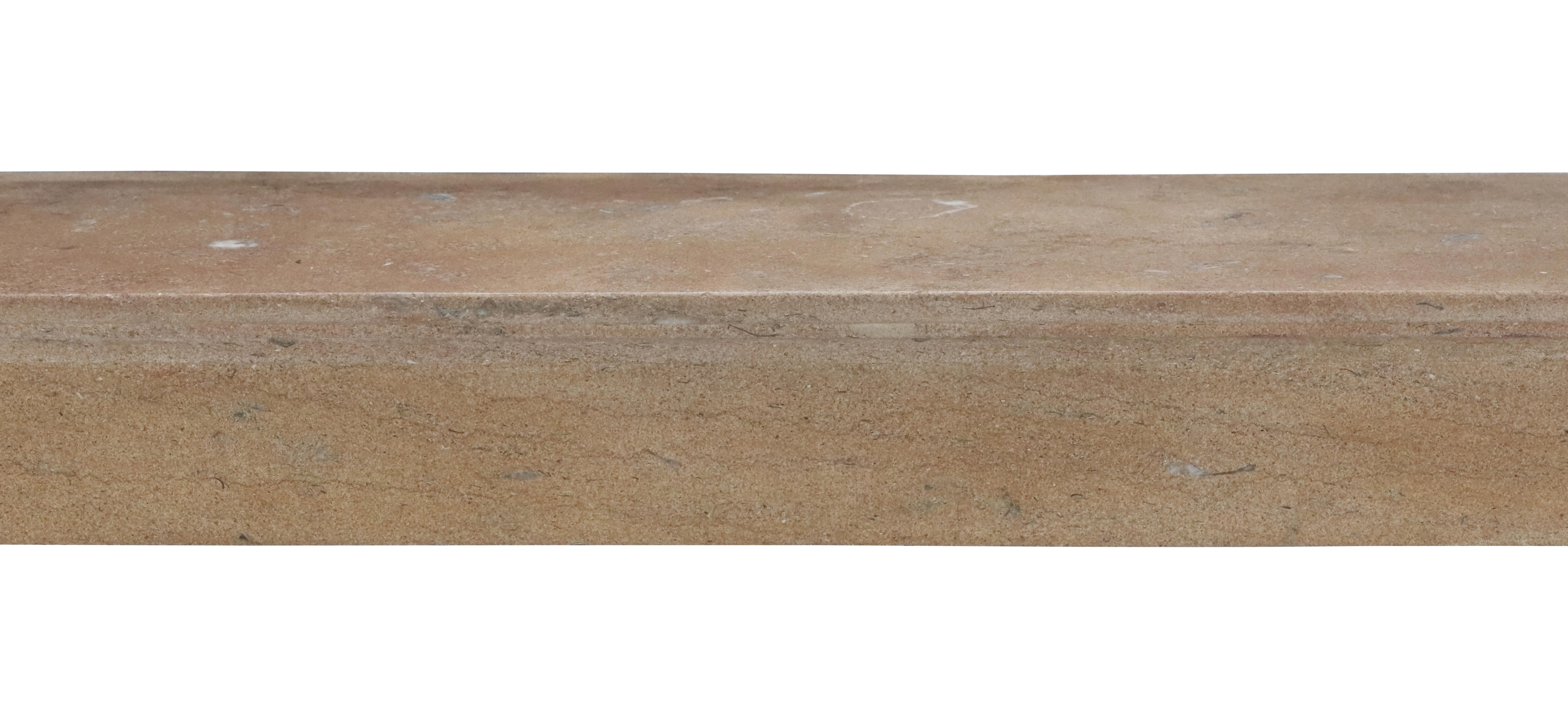 French Chic Fireplace Surround In Limestone For Charming Elegant Timeless Decor For Sale 11