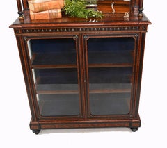 French Chiffonier Cabinet Antique Inlay 1880 Amboyna