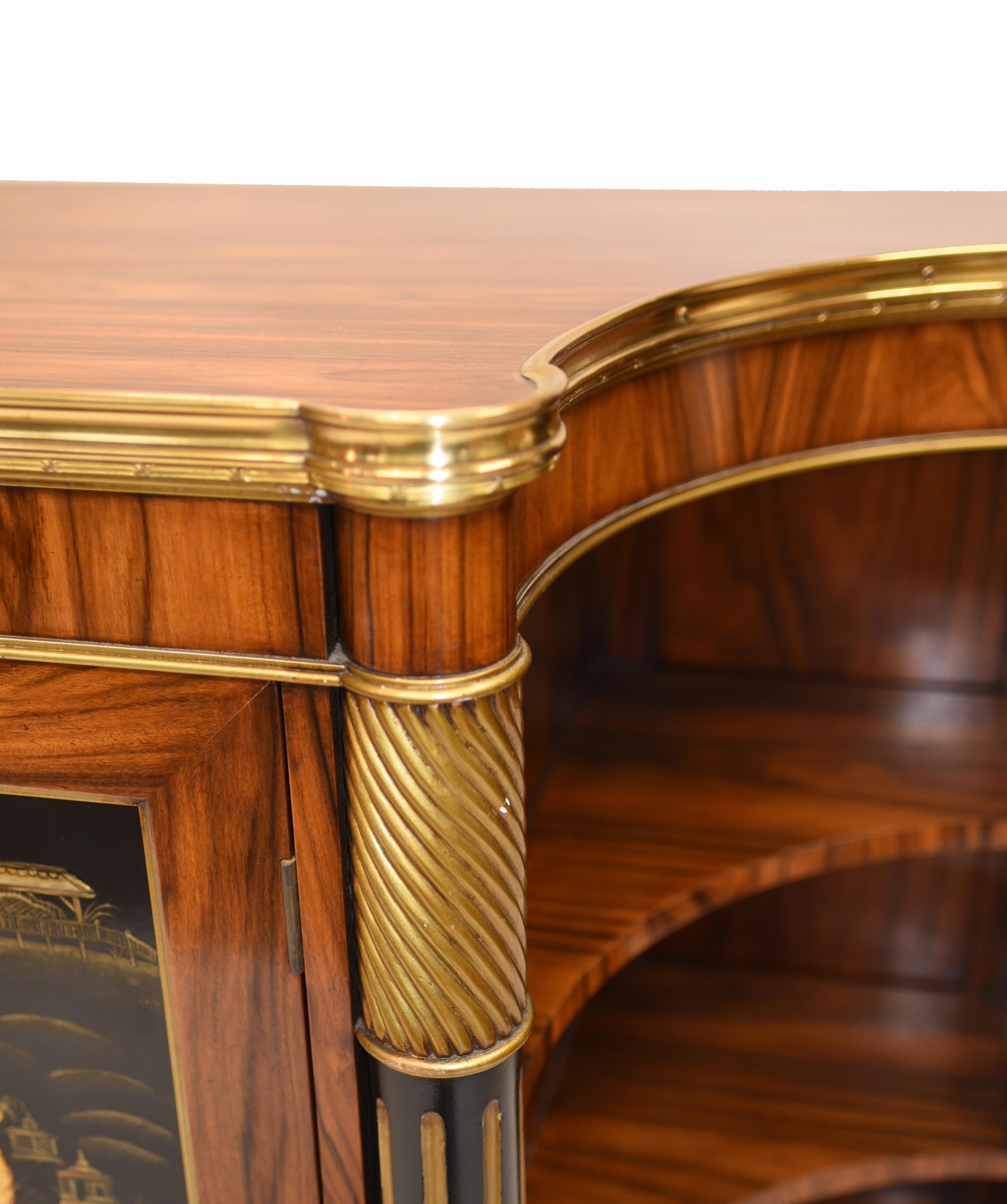 French Chiffonier Sideboard Chinoiserie Rosewood, 1930s 13