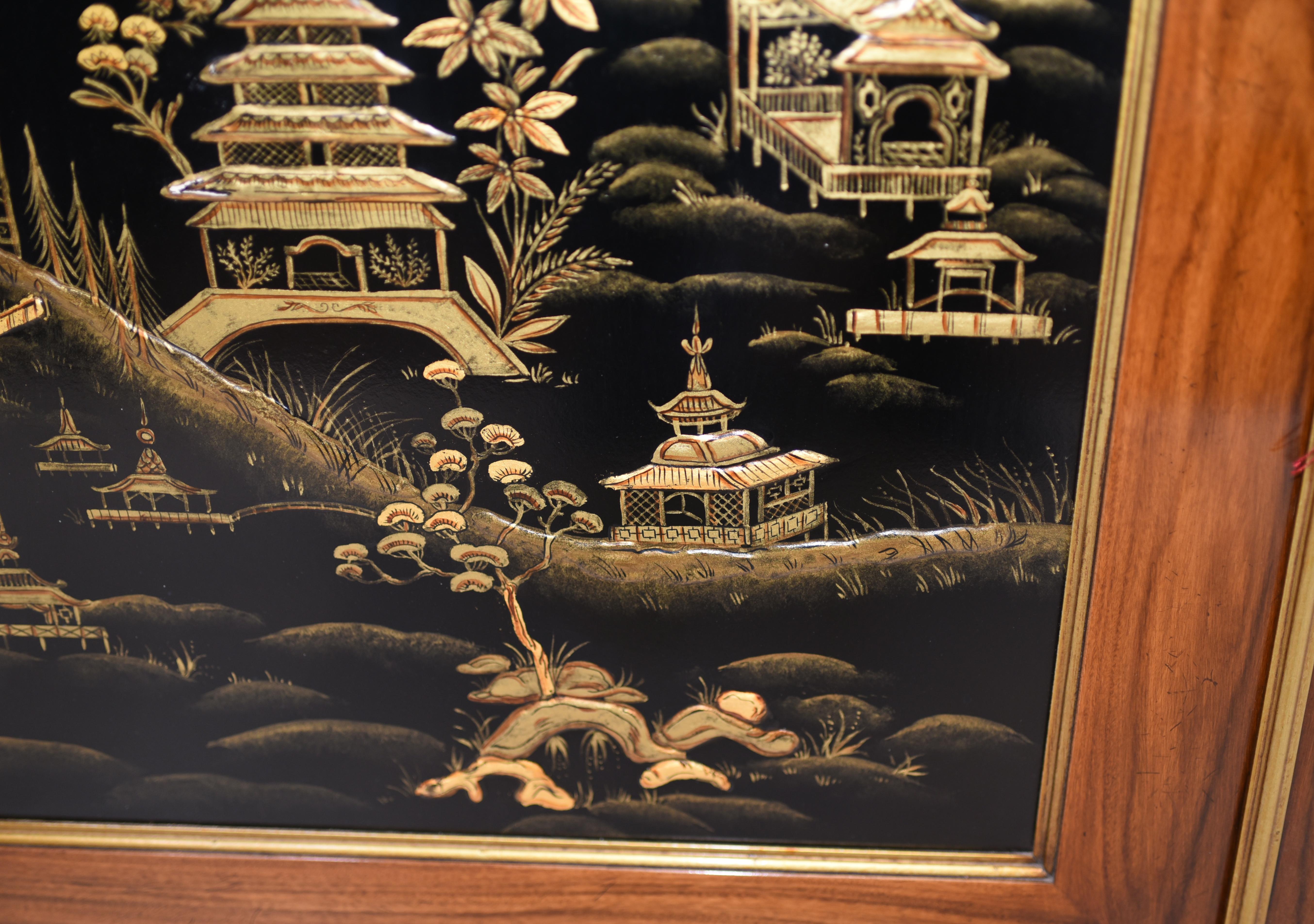 French Chiffonier Sideboard Chinoiserie Rosewood, 1930s 1