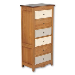 Handgefertigter Chiffonier im französischen Directoire-Stil mit 6 Schubladen aus massivem Kirschbaumholz