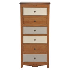 French Directoire style 6-drawer handcrafted chiffonier in solid cherry wood