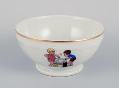 French children's porcelain dinnerware. 1930s/40s
