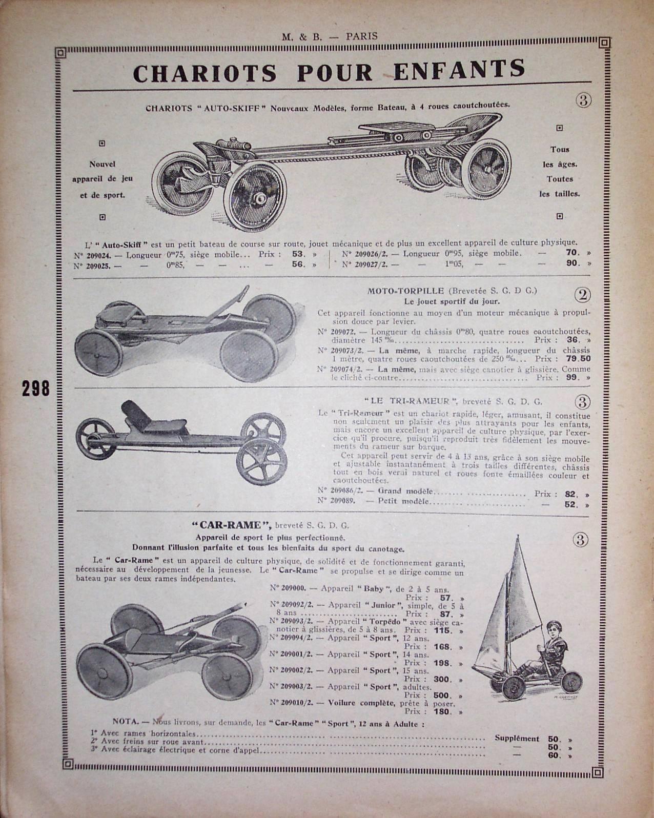 French Child's Antique Four Wheel Wood Vehicle with Sliding Seat, 1920s For Sale 4