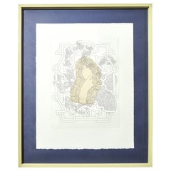 French Chine-Collé Etching on Vellum — La Main de Psyché