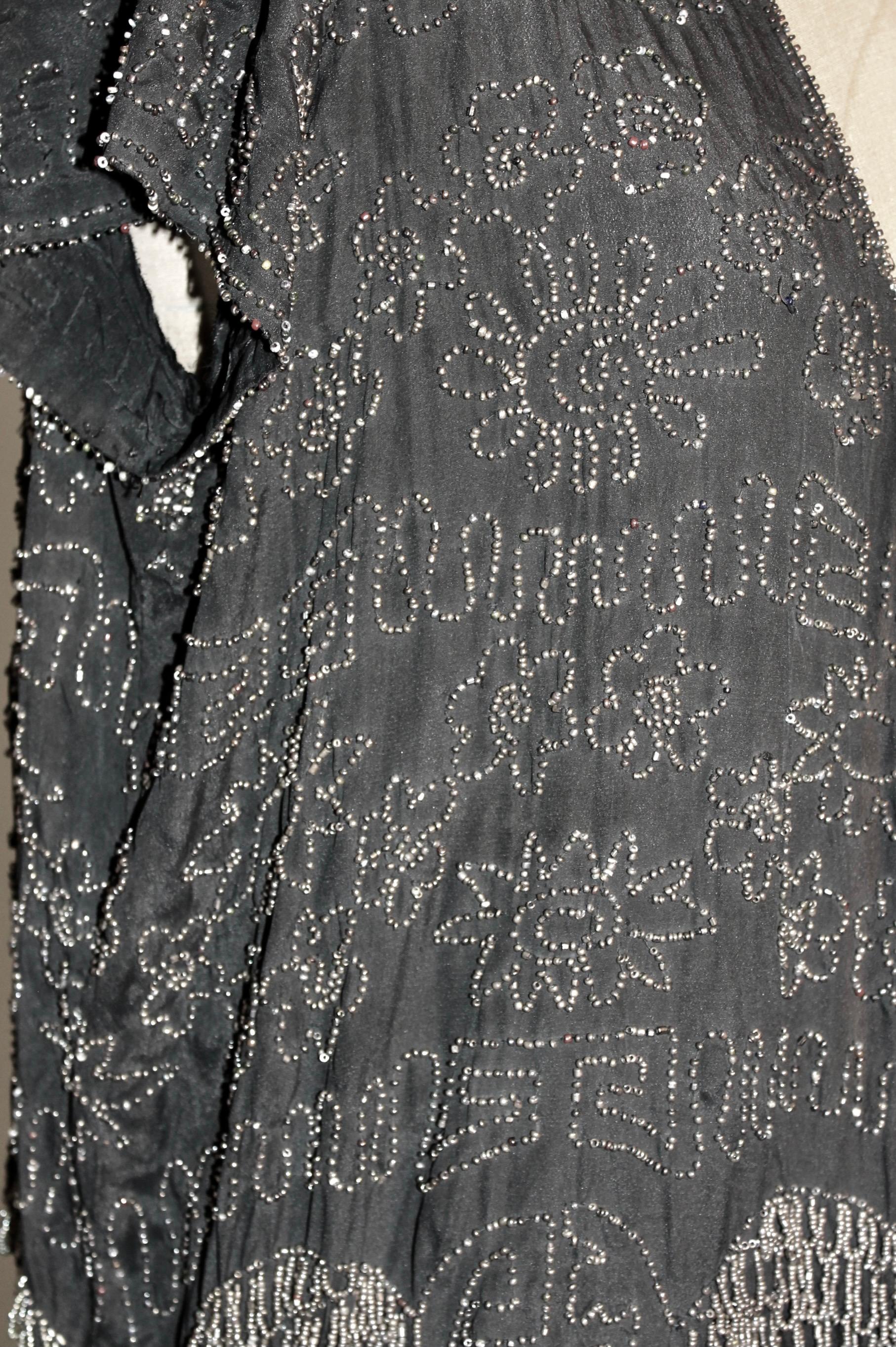 Women's French Chinoise Art Deco Beaded Evening Blouse For Sale