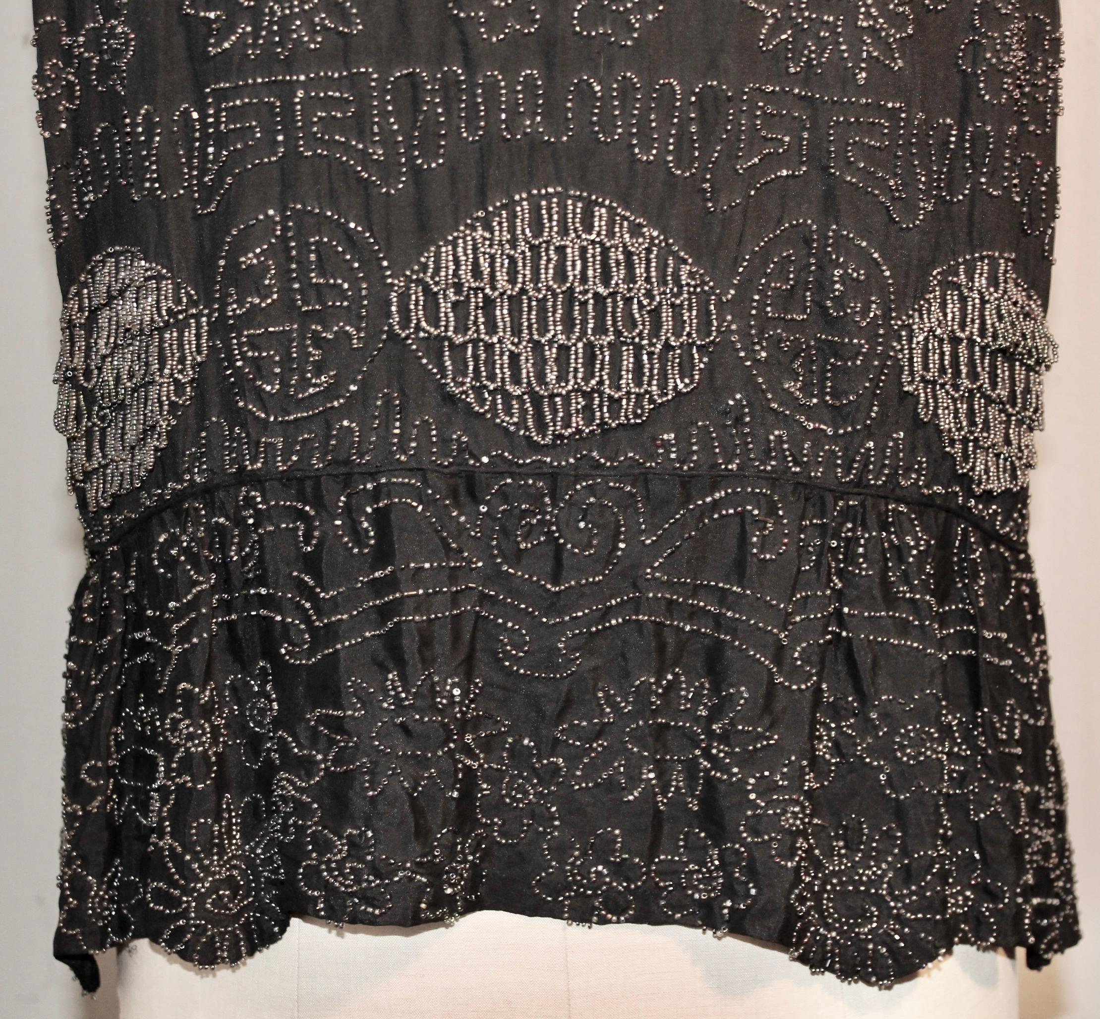 French Chinoise Art Deco Beaded Evening Blouse  For Sale 4