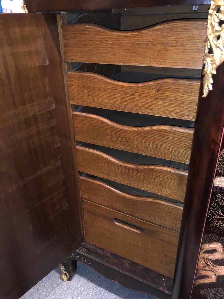 French Chinoiserie Coromandel Buffet Sideboard at 1stDibs