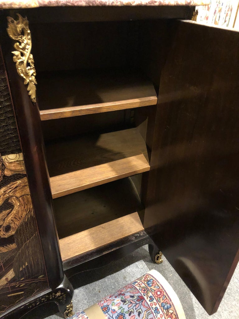 French Chinoiserie Coromandel Buffet Sideboard at 1stDibs