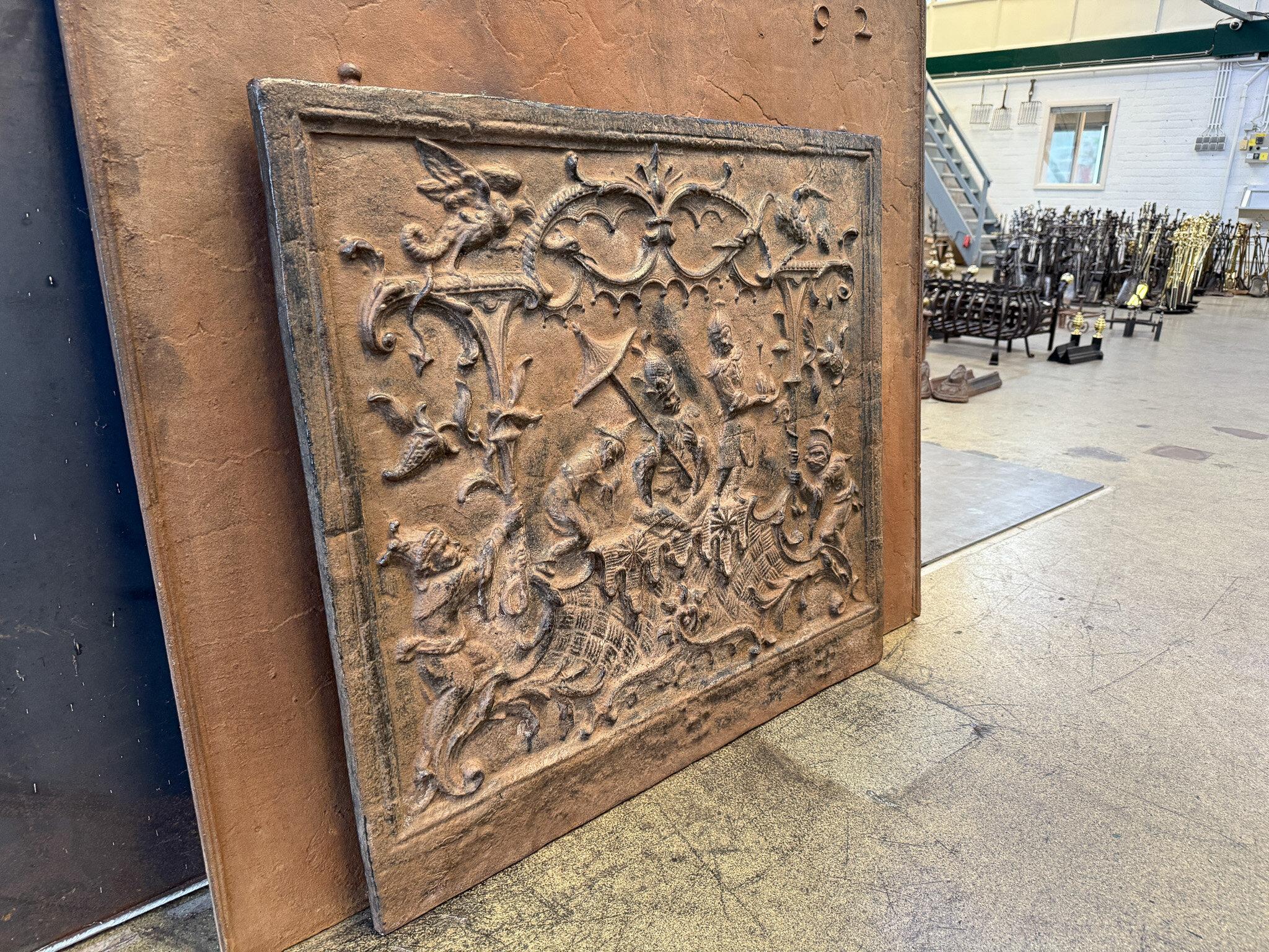 French 'Chinoiserie' Fireback, 20th Century, Louis XV Style, Brown For Sale 13