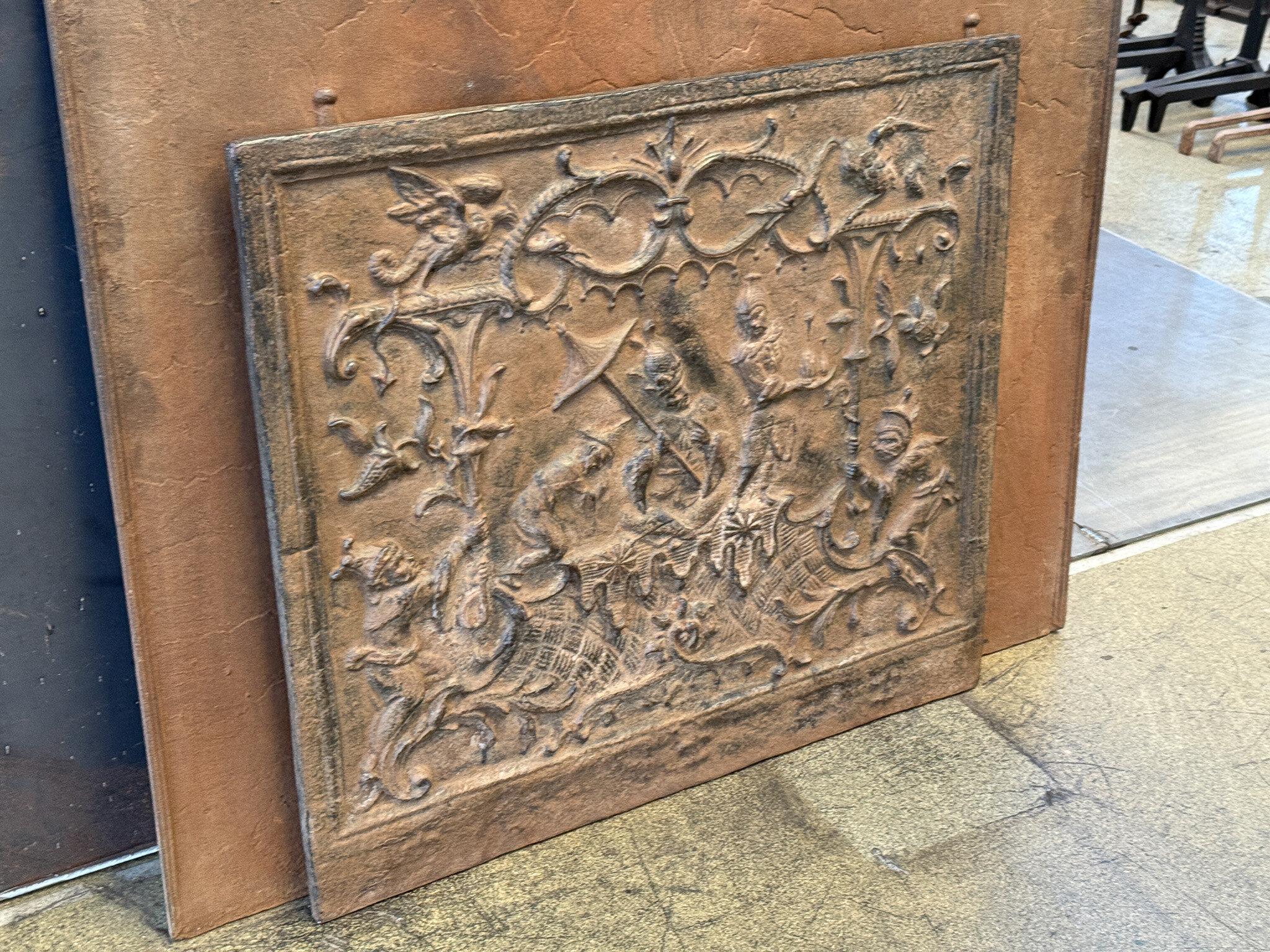 French 'Chinoiserie' Fireback, 20th Century, Louis XV Style, Brown For Sale 2