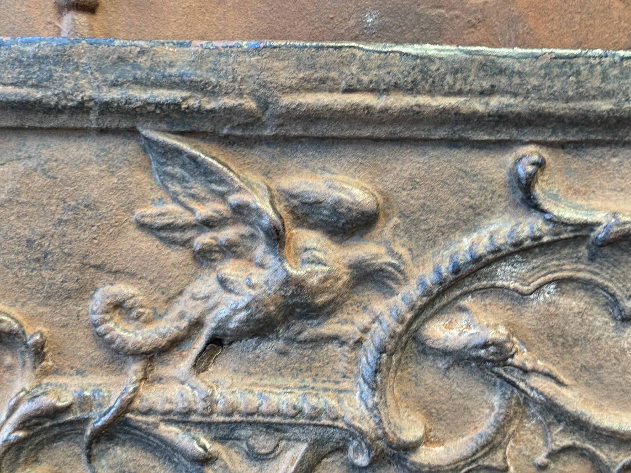 French 'Chinoiserie' Fireback, 20th Century, Louis XV Style, Brown For Sale 3