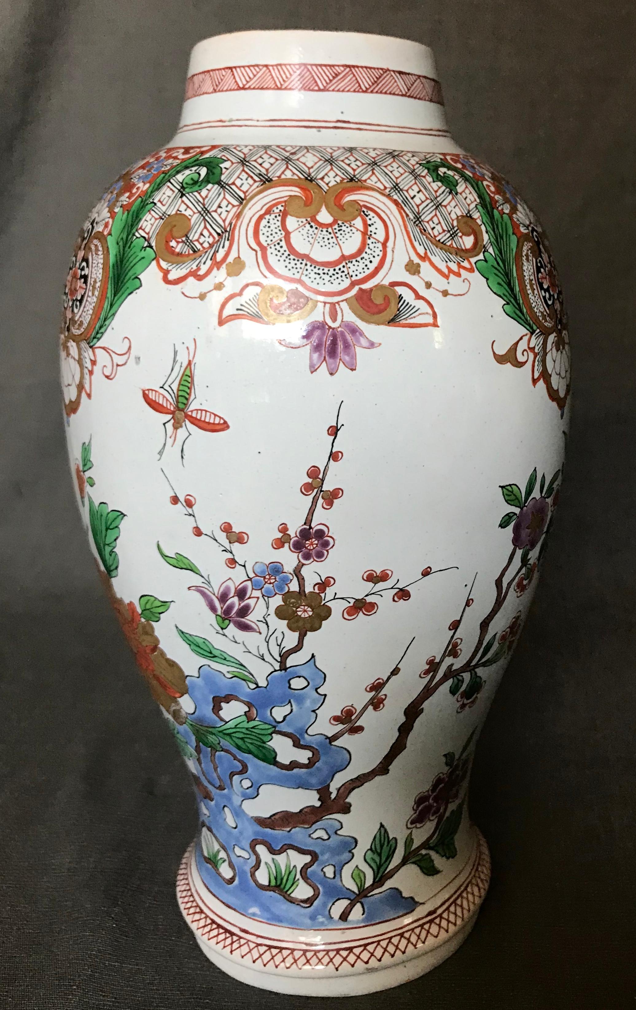 french majolica vase
