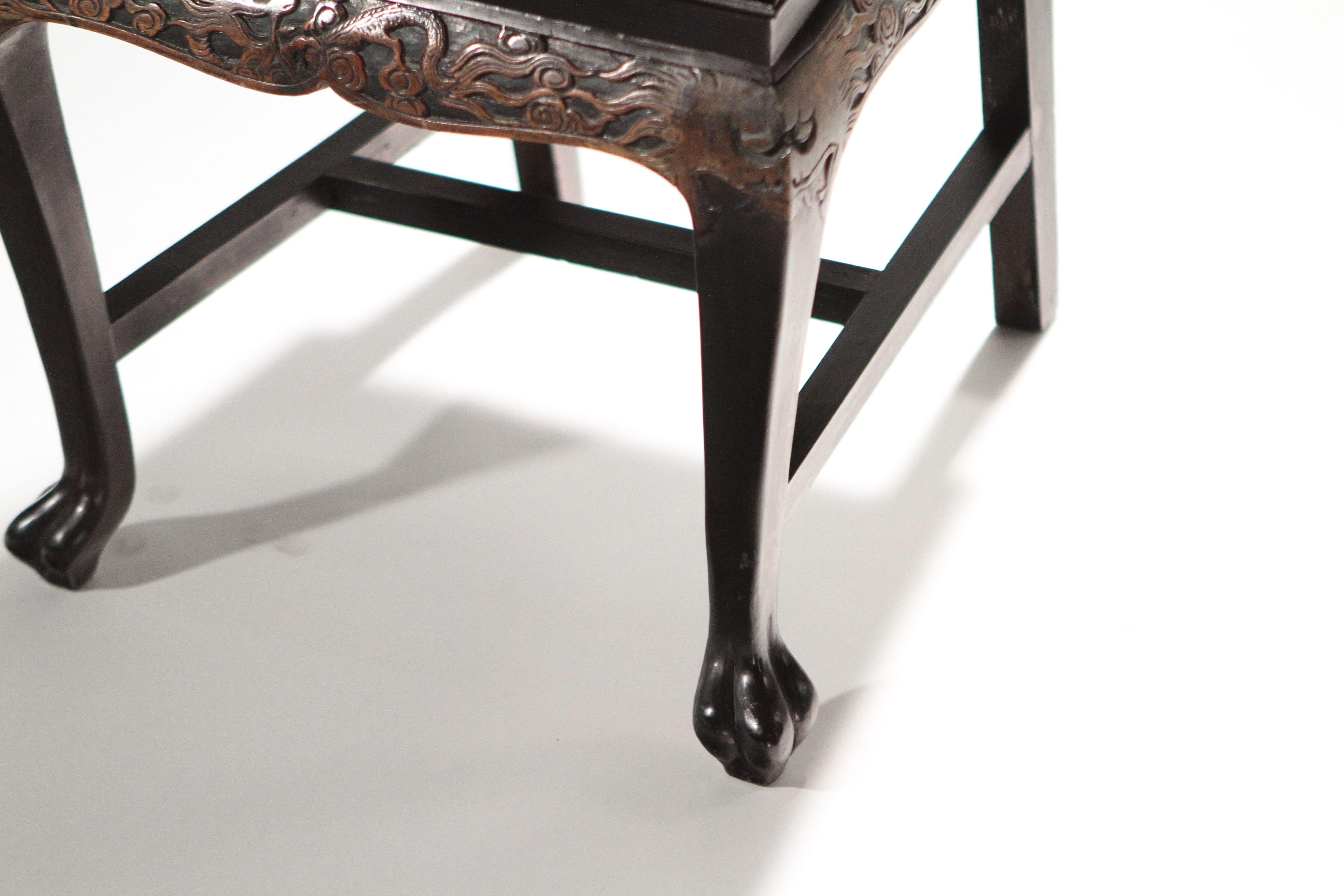 Teak French Chinoiserie Neoclassical Chair, 1960s