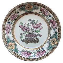 French Chinoiserie Plate Keller & Guerin Luneville, circa 1900
