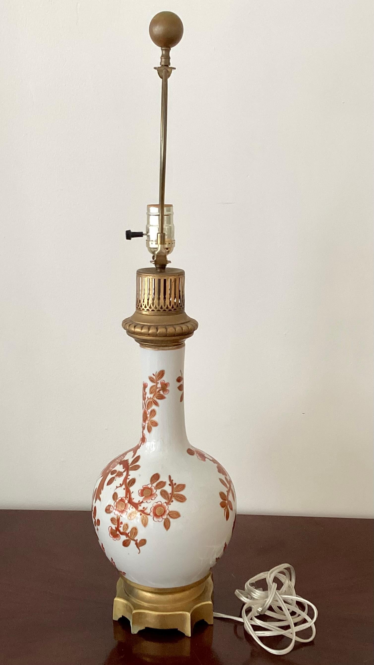 Brass French Chinoiserie Table Lamp For Sale