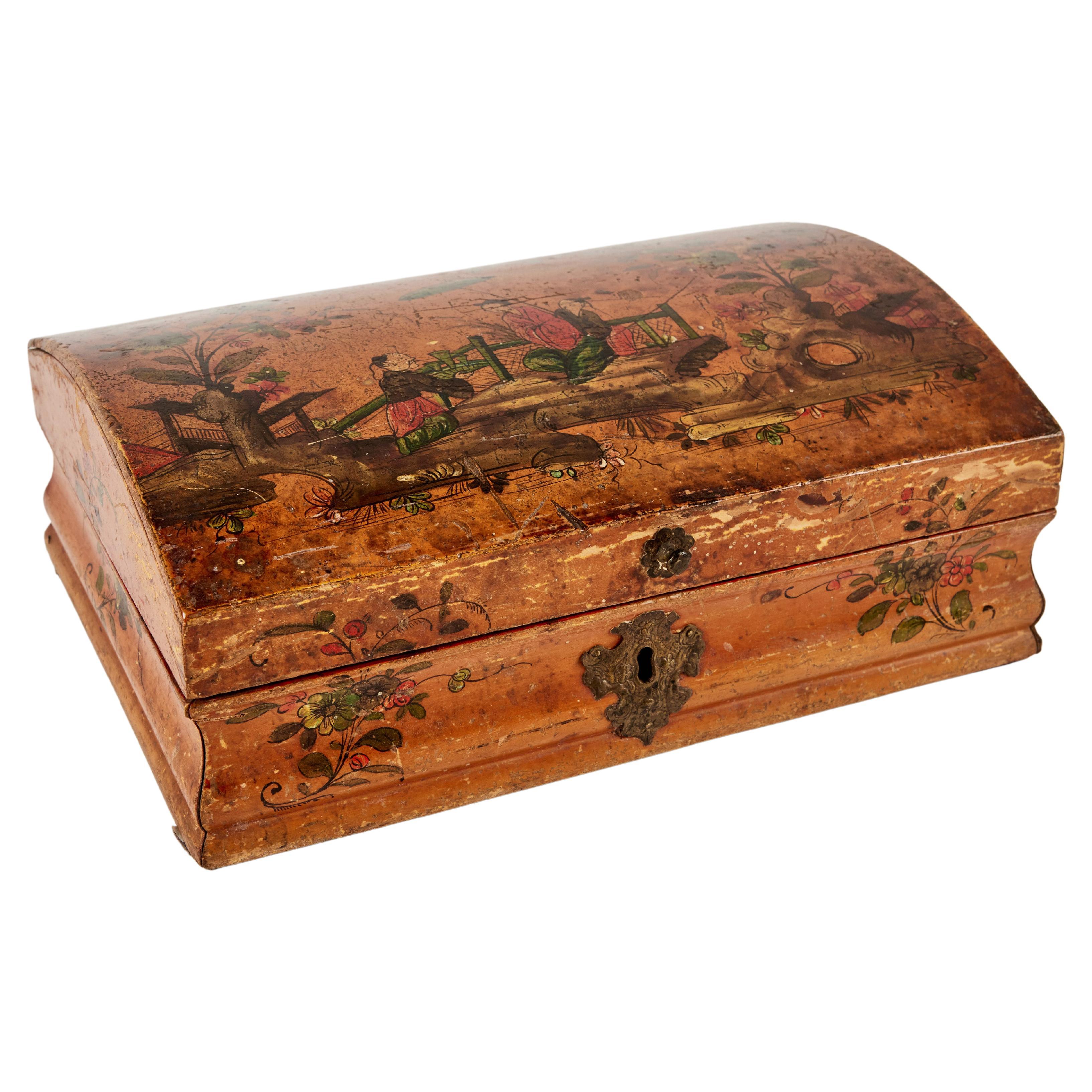 French Chinoiserie Wig Box For Sale