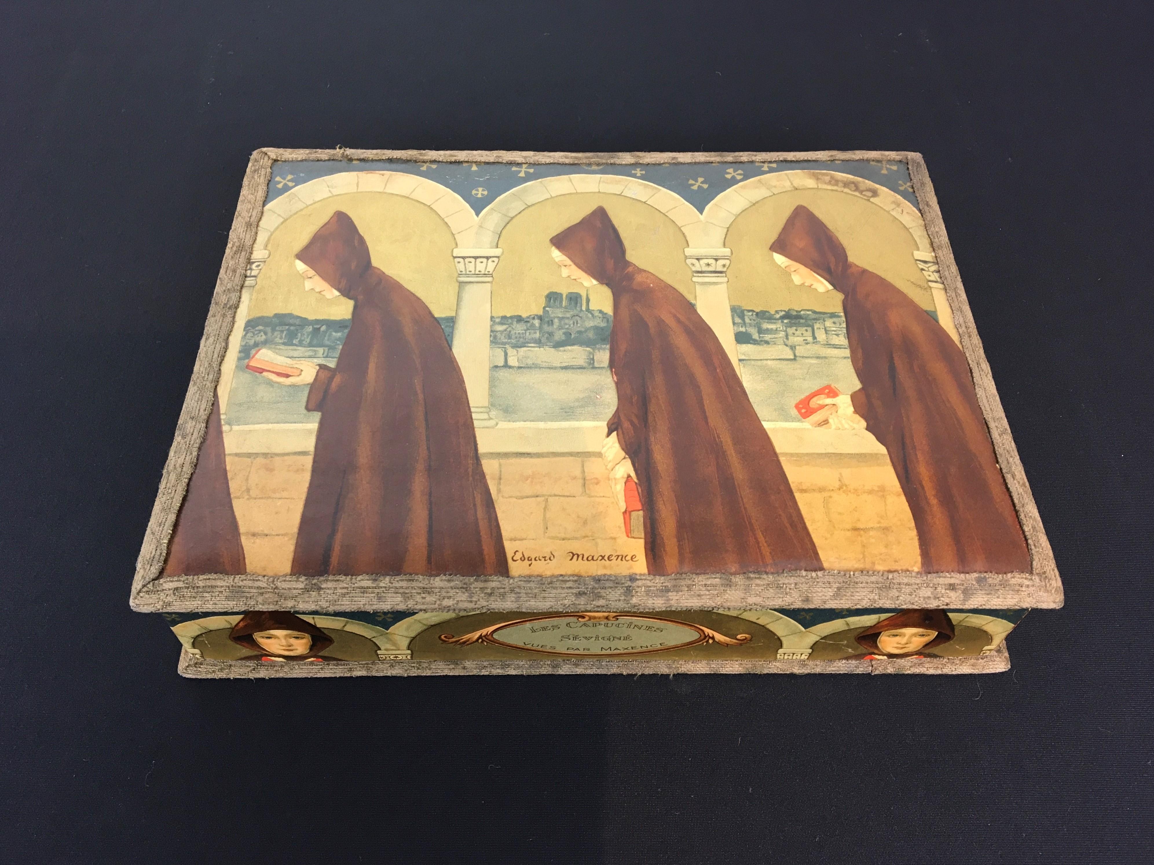 French Chocolate Box, Edgard Maxence, Marquise de Sévigné Paris For Sale 14
