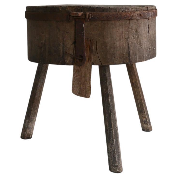 French Chopping Block Table, circa 1920 For Sale