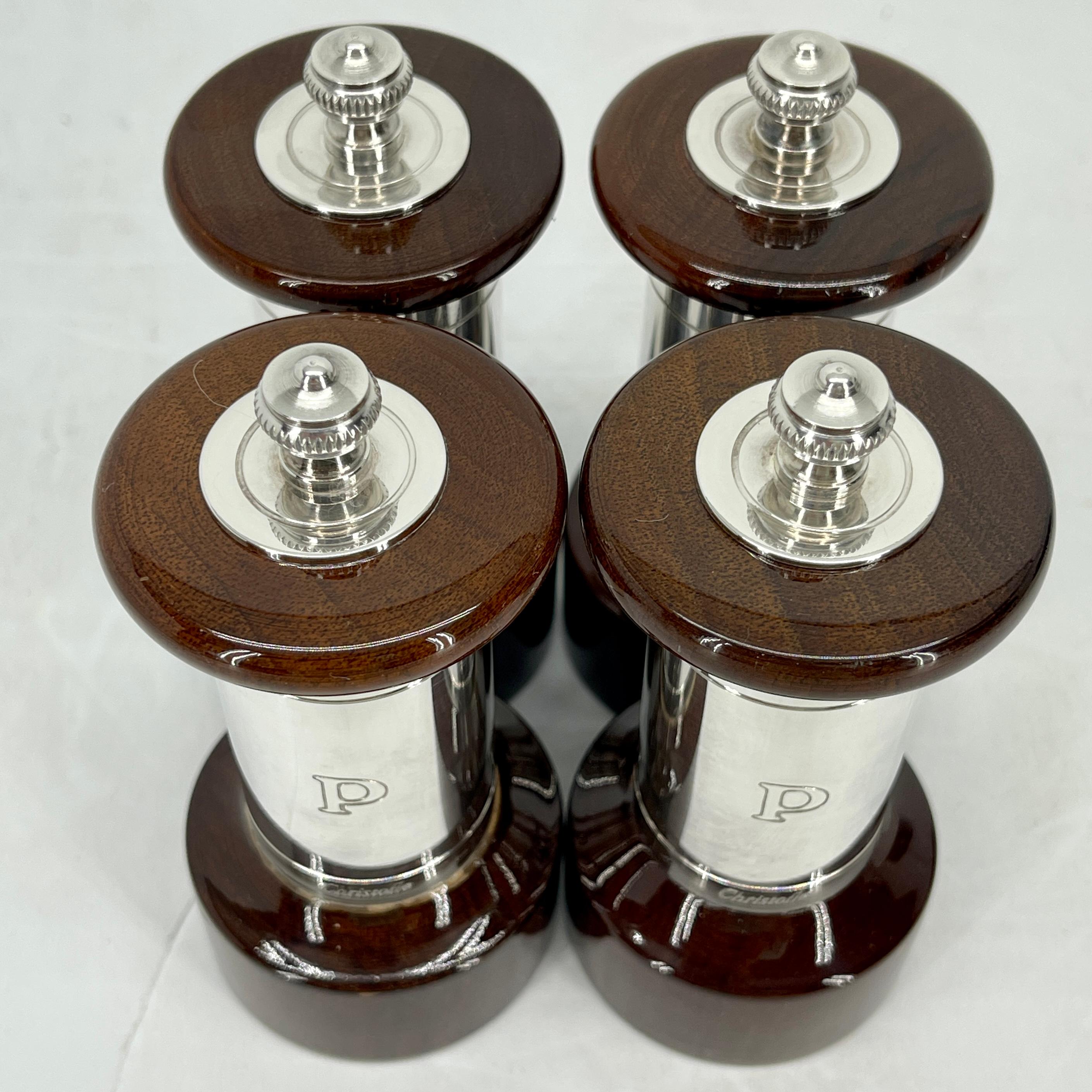 French Christofle Pepper Mills, Set of Four 3