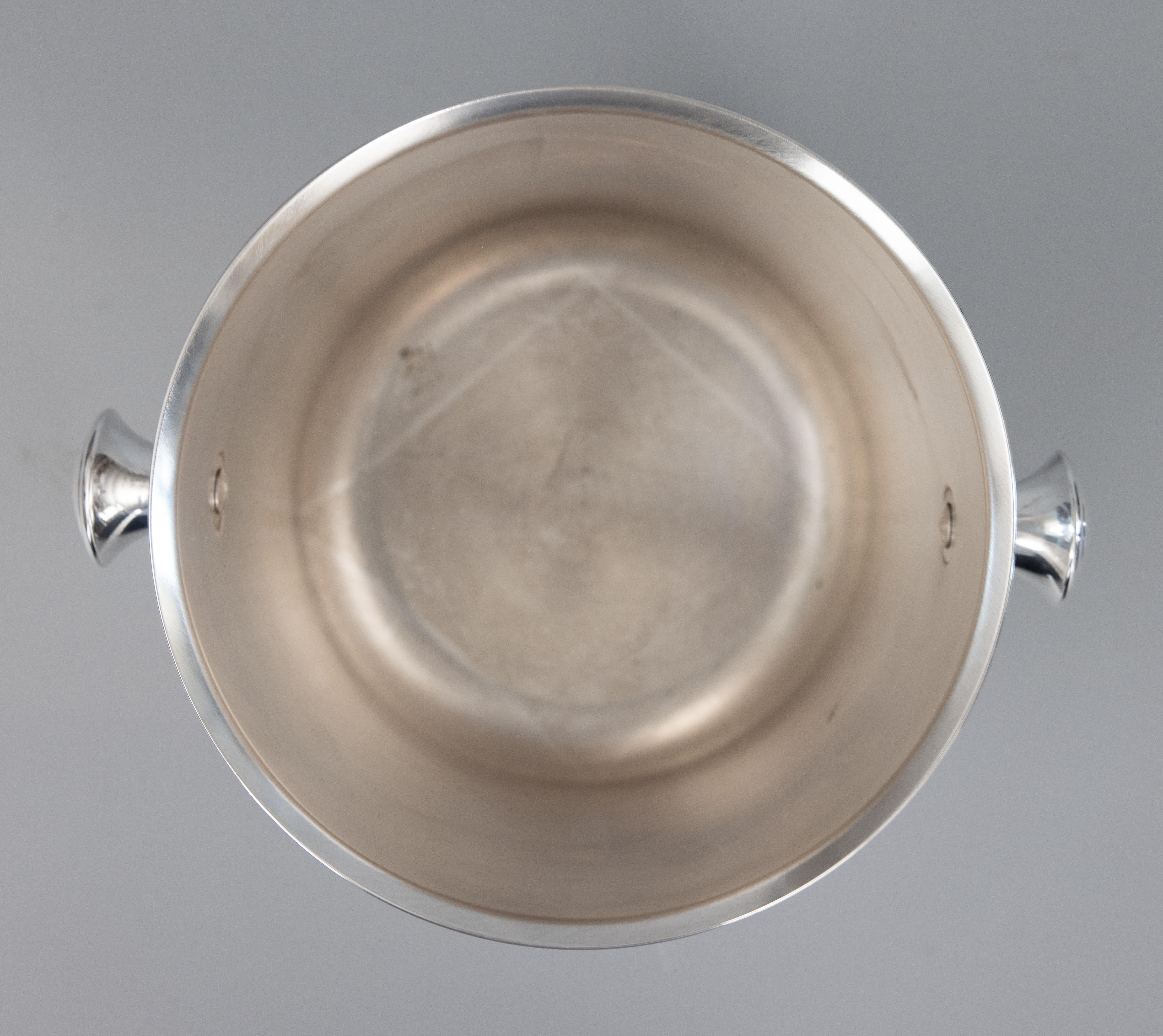 Mid-20th Century French Christofle Silver Plate Champagne Ice Bucket, circa 1960