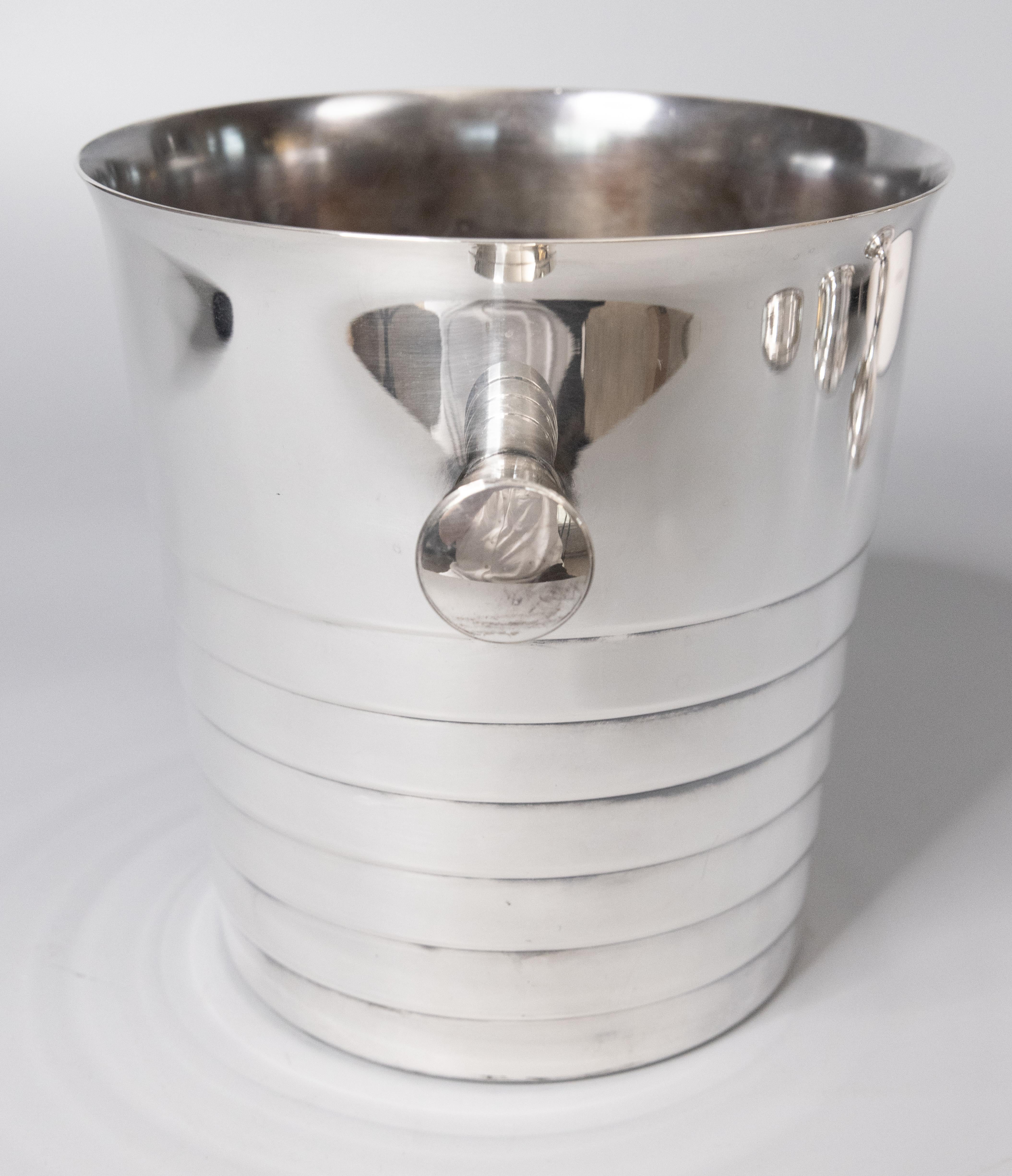 Art Deco French Christofle Silver Plate Champagne Ice Bucket