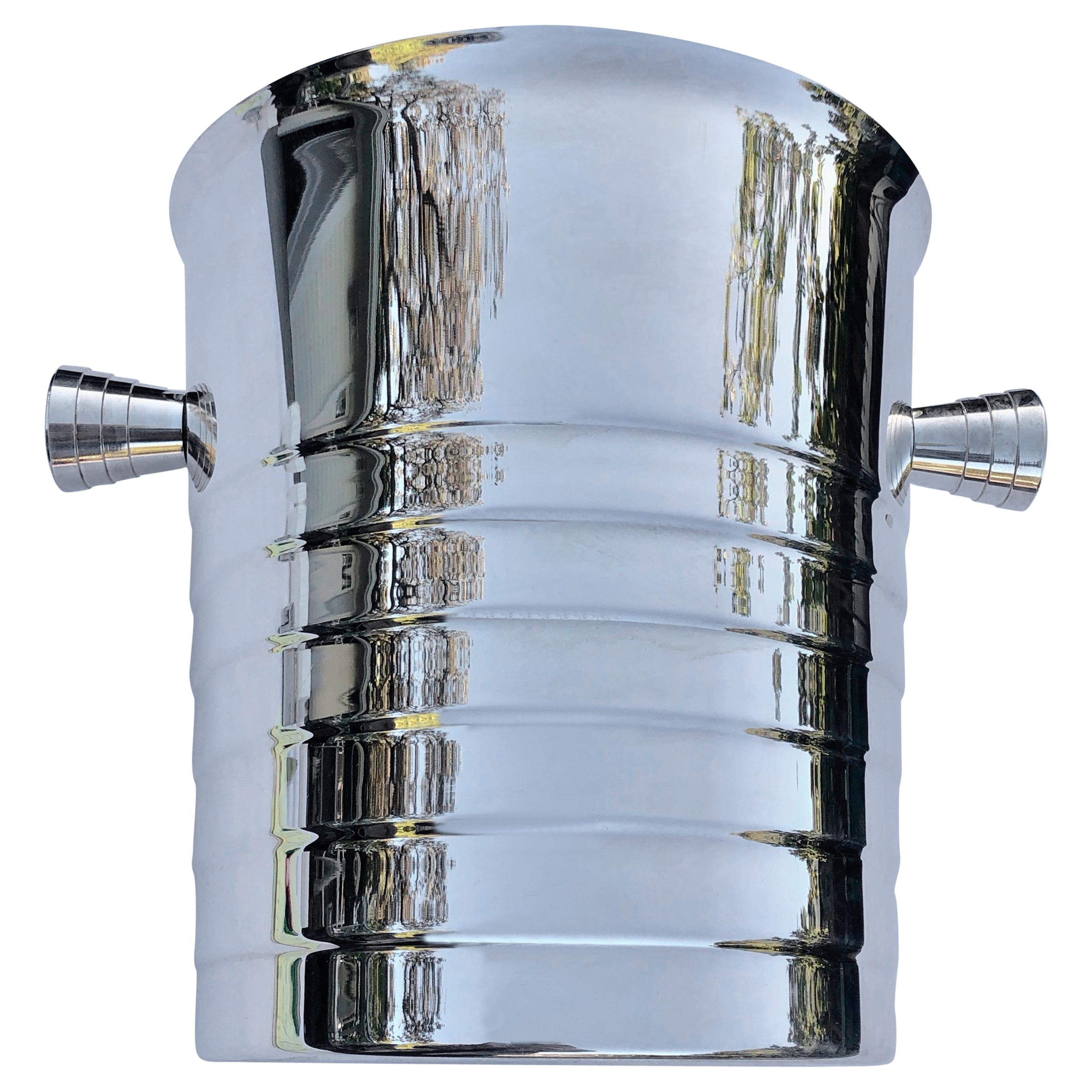 French Christofle Silver Plated Champagne or Wine Ice Bucket Wine Cooler For Sale