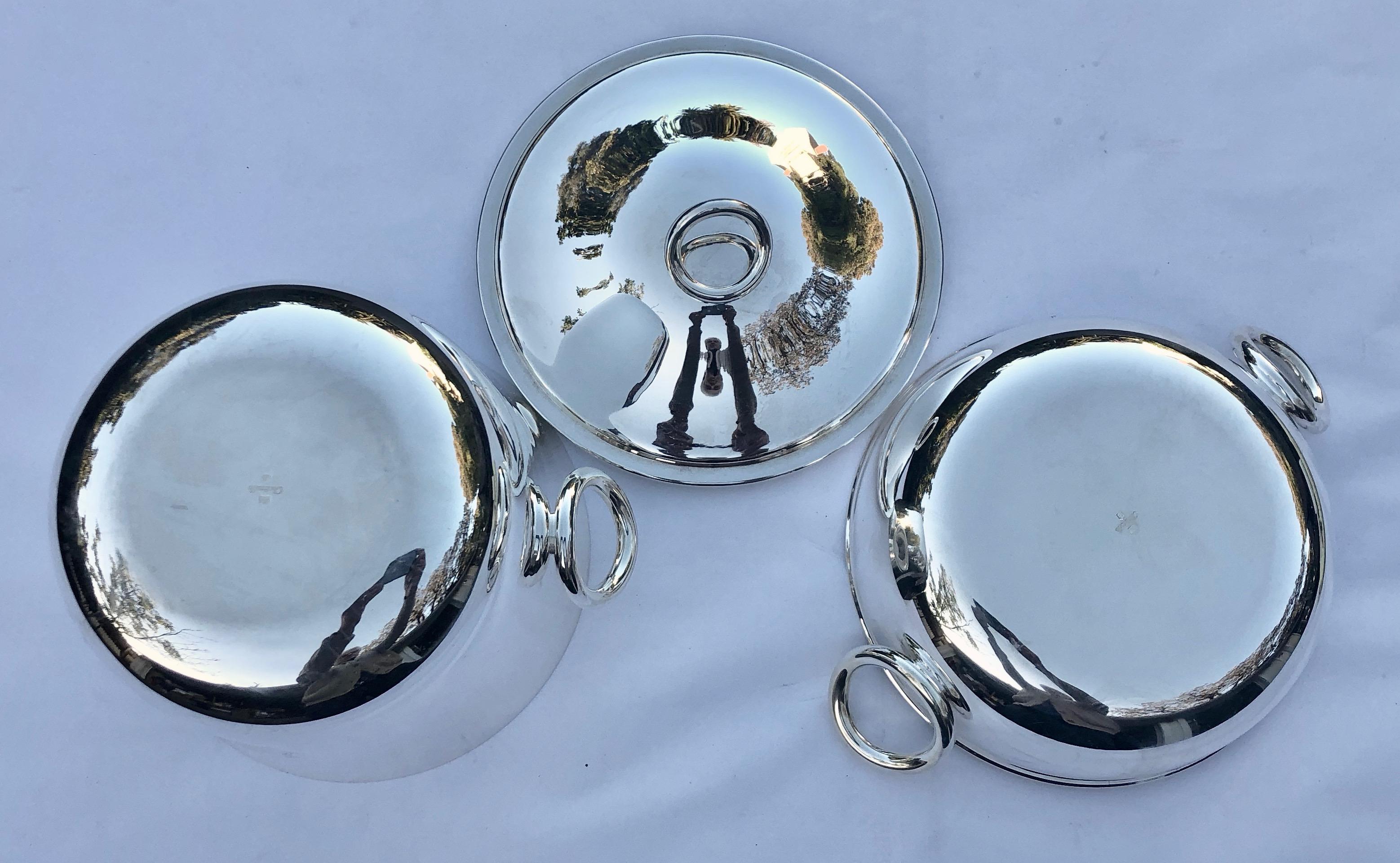 French Christofle Silver Plated Vegetable Dish and Champagne/Wine Cooler Vertigo For Sale 4