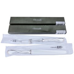 French Christofle Silverplated Galea, Carving Fork and Knife Set, New in Box