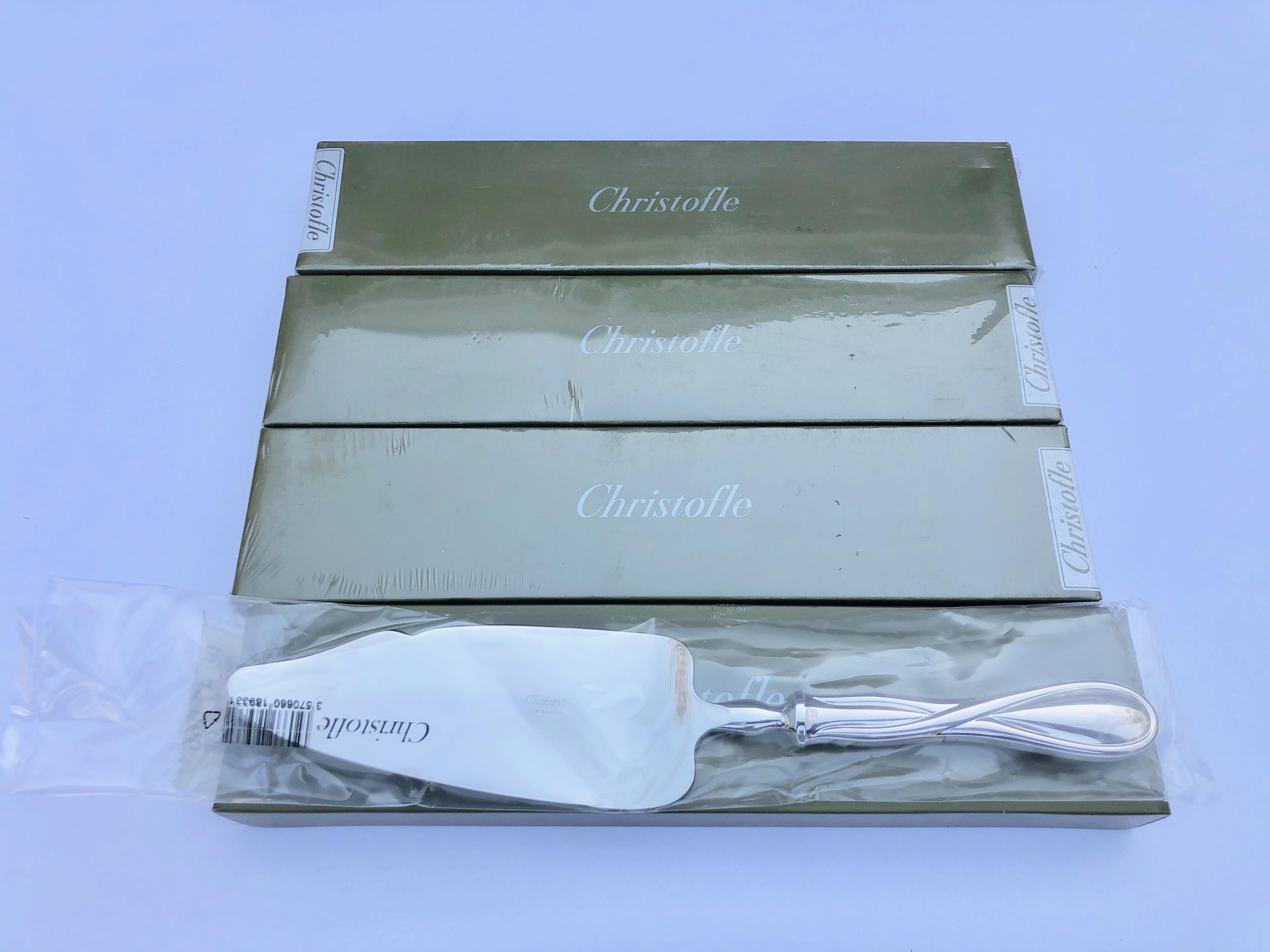 French Christofle Silver Plated Galea Pastry and Ice Cream Set of 62 New Pieces For Sale 2