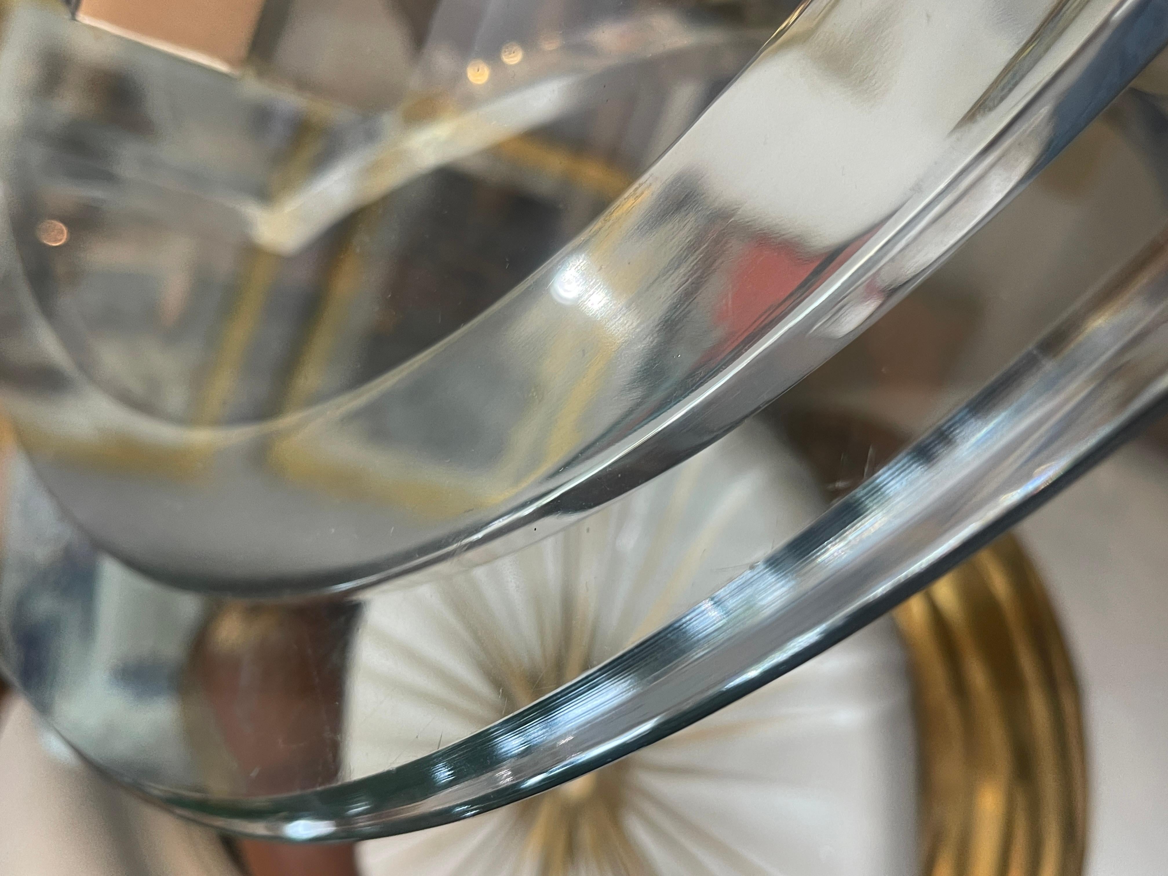 Mid-20th Century French  Chrome & Brass Guidon Table With Glass Top, Attri, to Mason Jansen, 1960