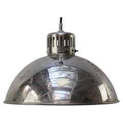 French Chrome Metal Retro Medical Pedant Light