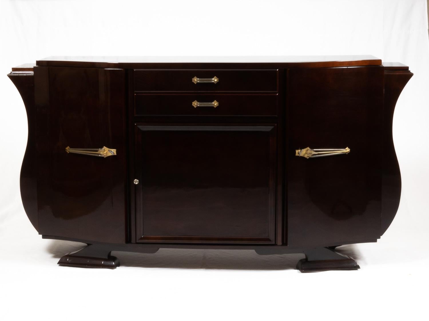 French Chromed Art Deco Sideboard, 20th Century For Sale 7
