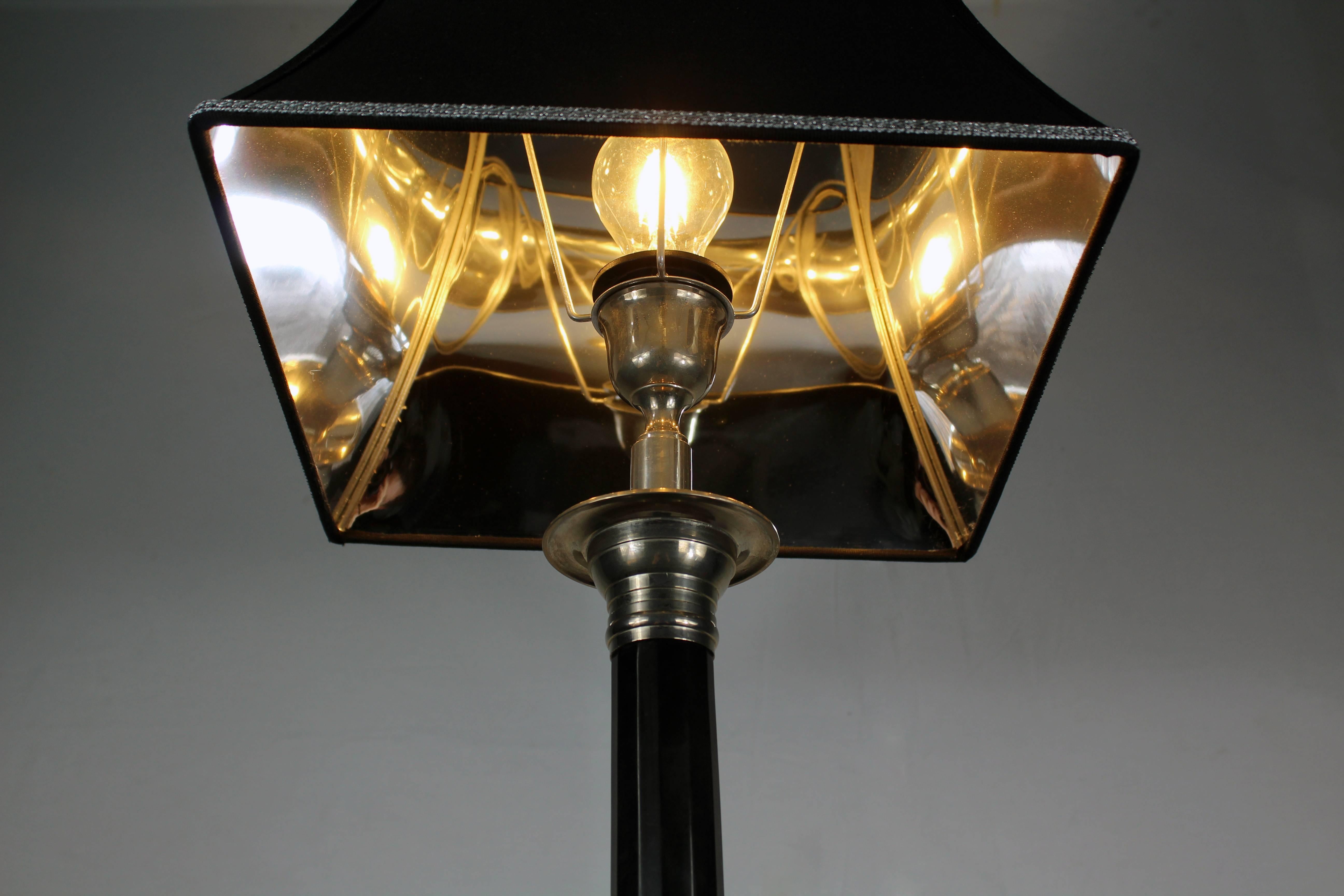 Mid-20th Century French Chromed Table Lamp, 1940s