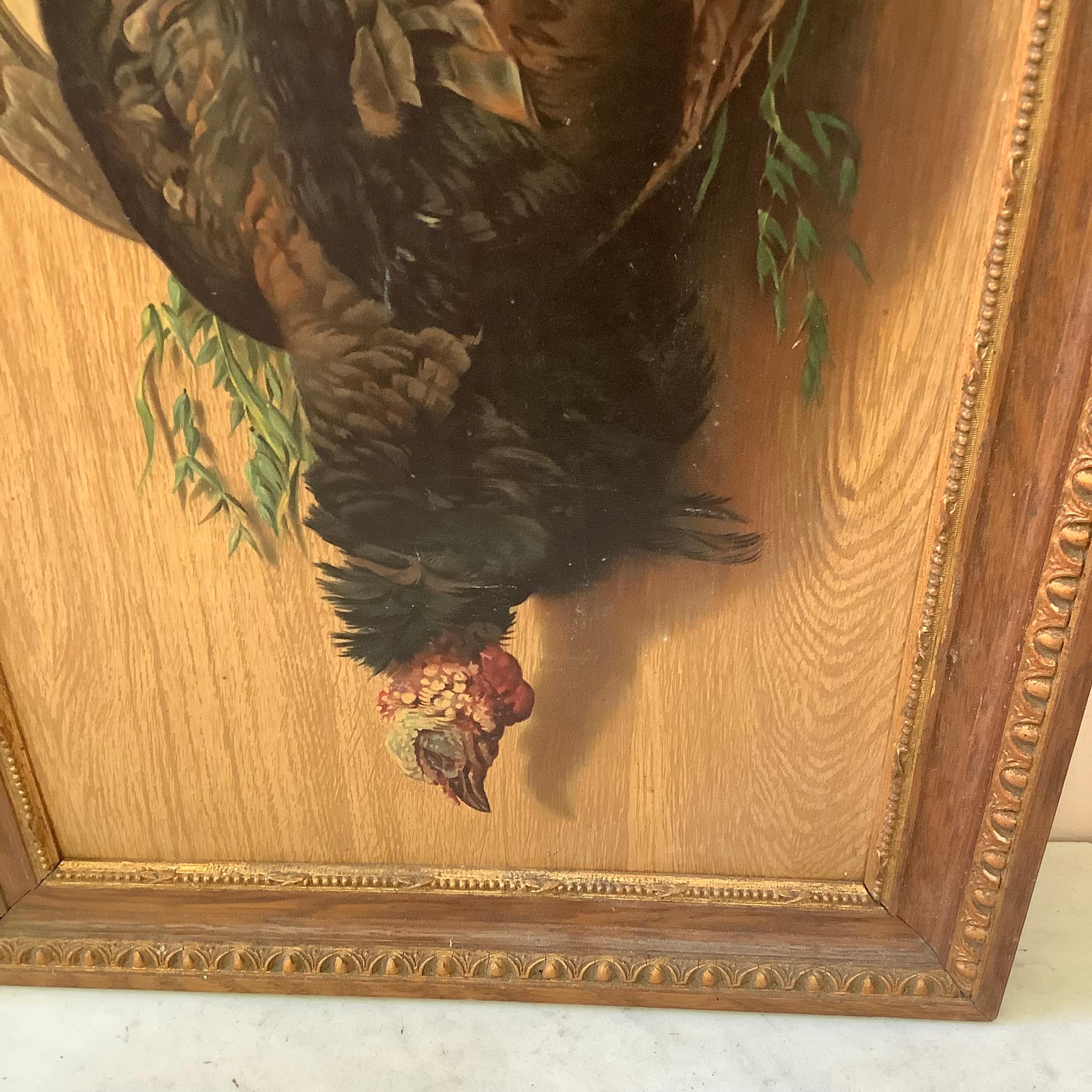 French Chromolithograph Print Turkey Trophy, circa 1890 In Good Condition In Austin, TX