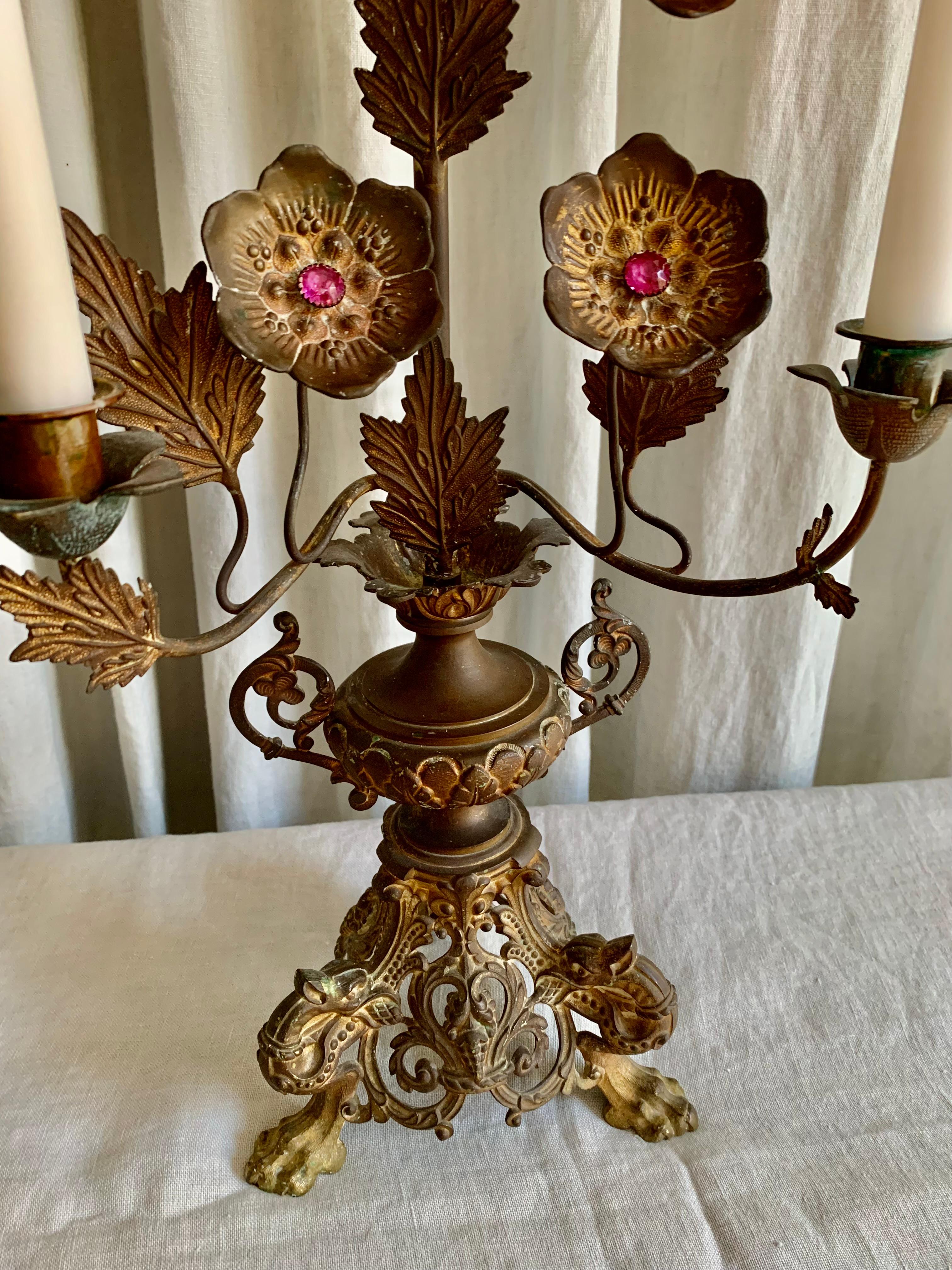 French Church Candelabra In Good Condition In Hellerup, DK