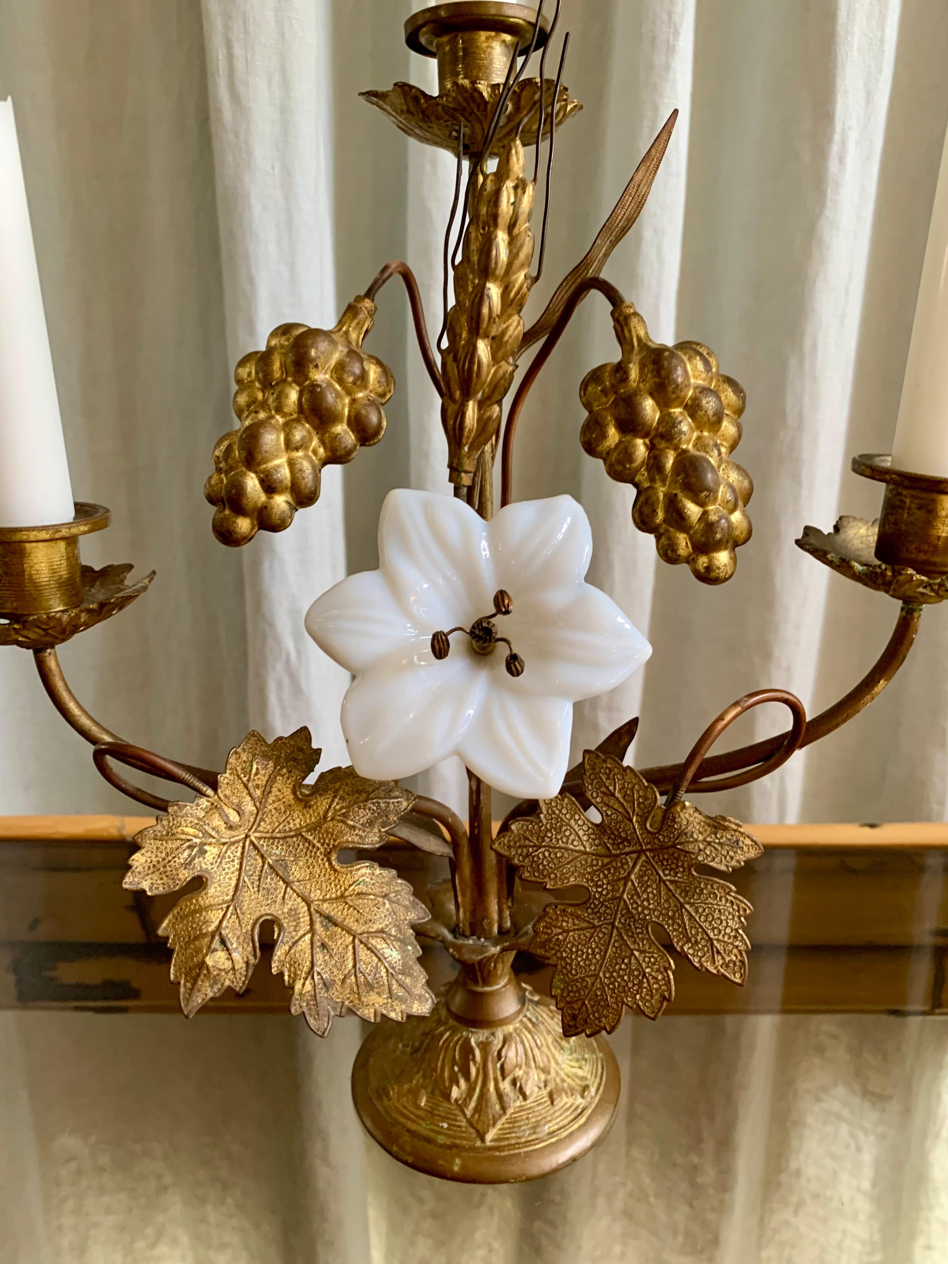 Brass French Church Candelabra
