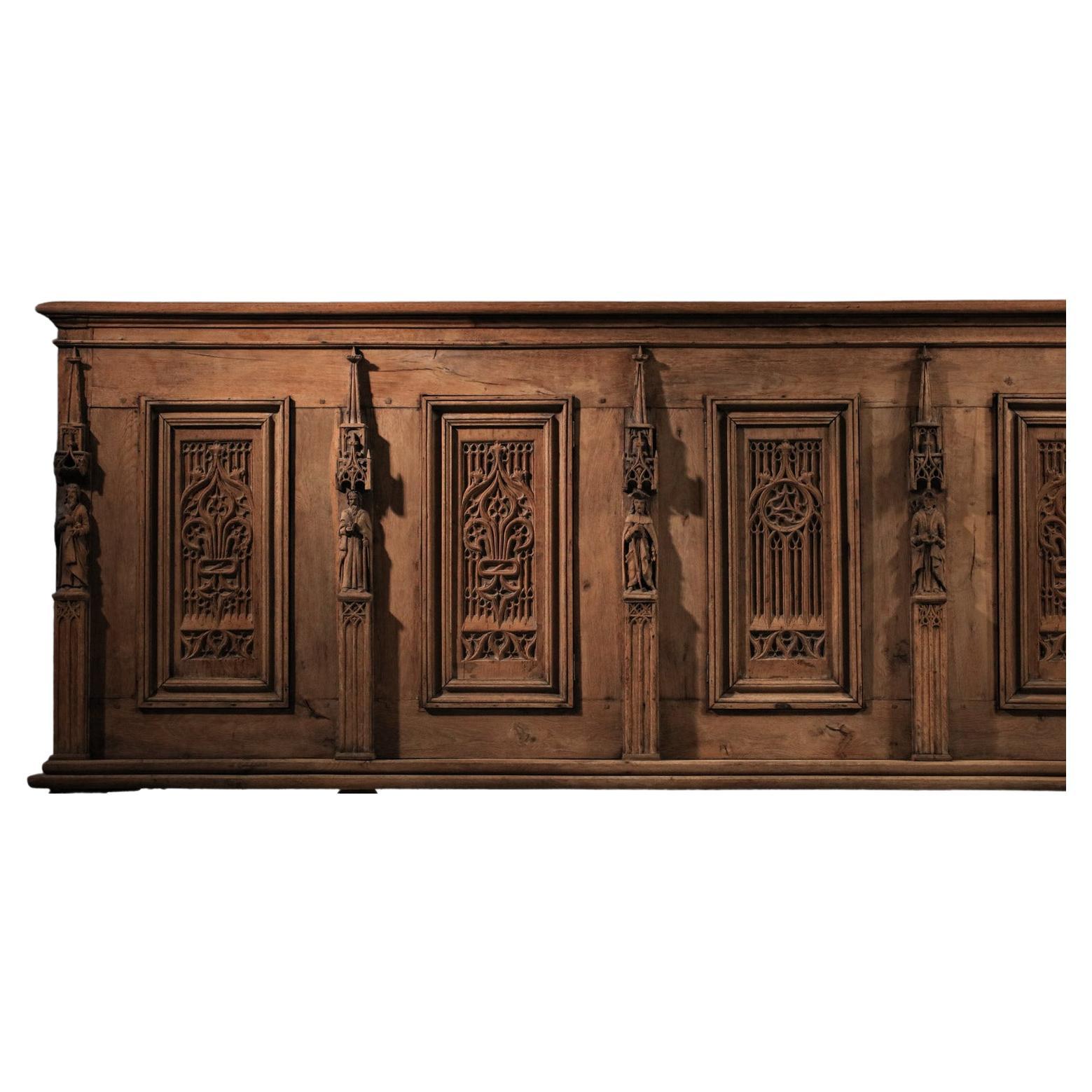 French church sideboard 1910s gothic enfilade unique piece rare 