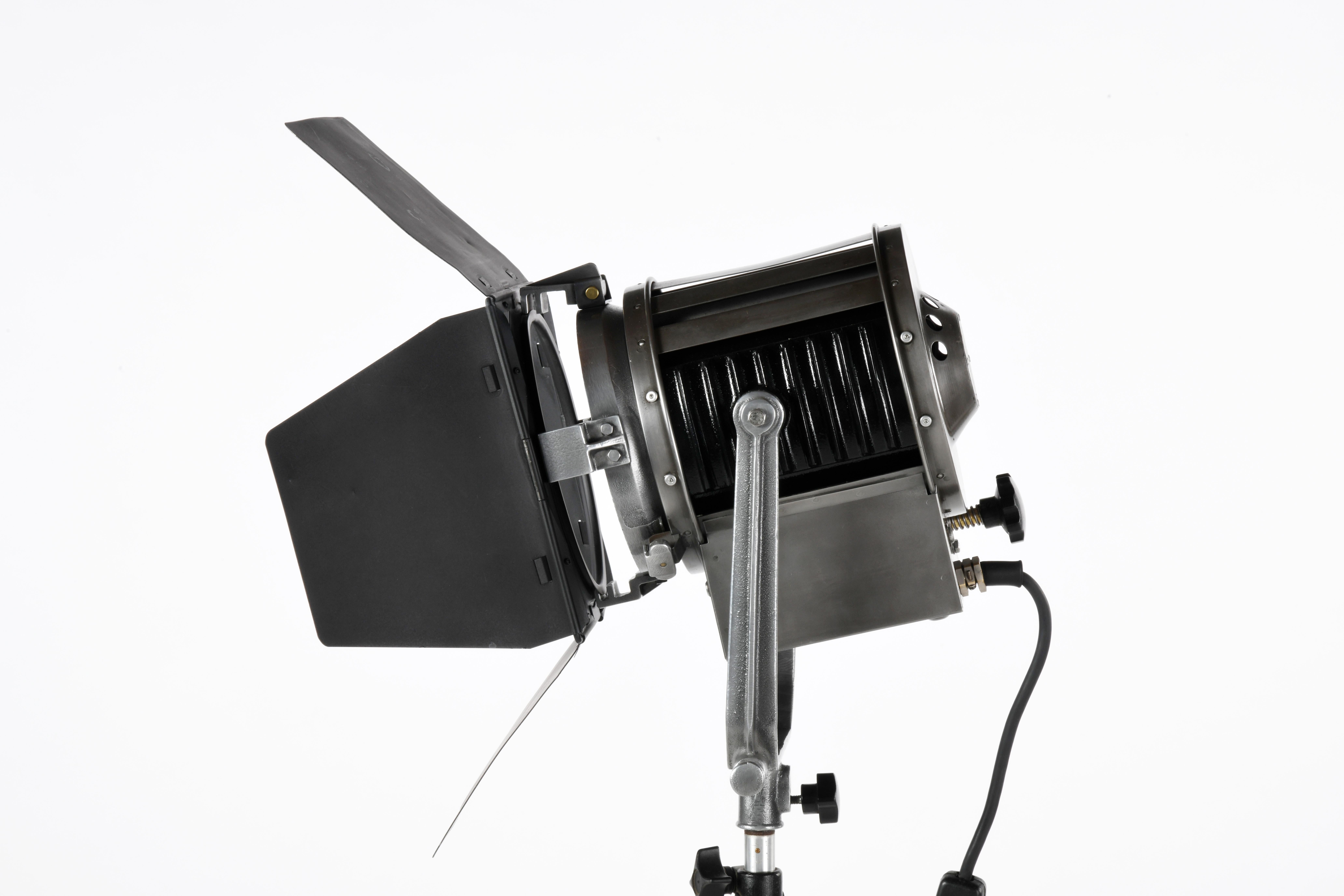 Iron French cinema projector from the 80s, completely refurbished with LED lightning