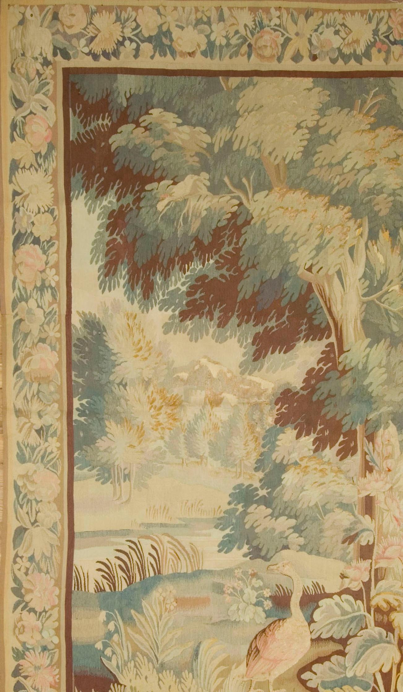 XIXe siècle Tapisserie française vers 1850 en Greene & Greene, 5'7 x 9'1 en vente