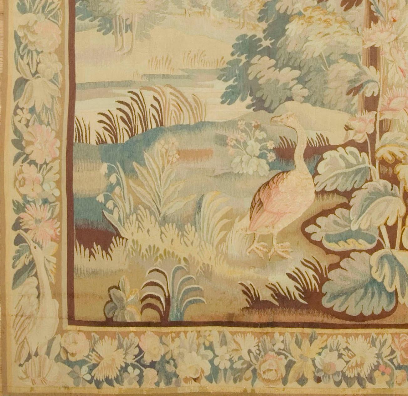 Laine Tapisserie française vers 1850 en Greene & Greene, 5'7 x 9'1 en vente