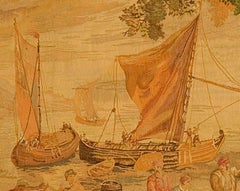 French circa 1890 Brown Tapestry, 7'3 x 6'6