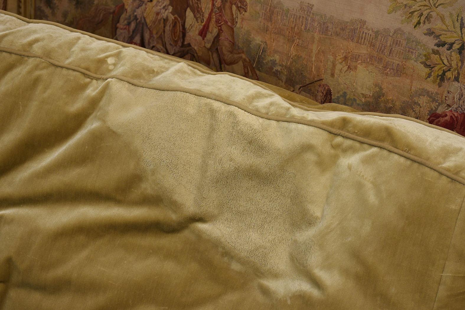 French circa 18th Century Louis XVI Style Abousson Canopy Sofa 6