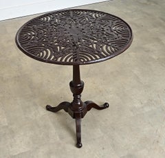 Französischer Gartentisch aus Gusseisen, CIRCA 1900, mit neuer Pulverbeschichtung