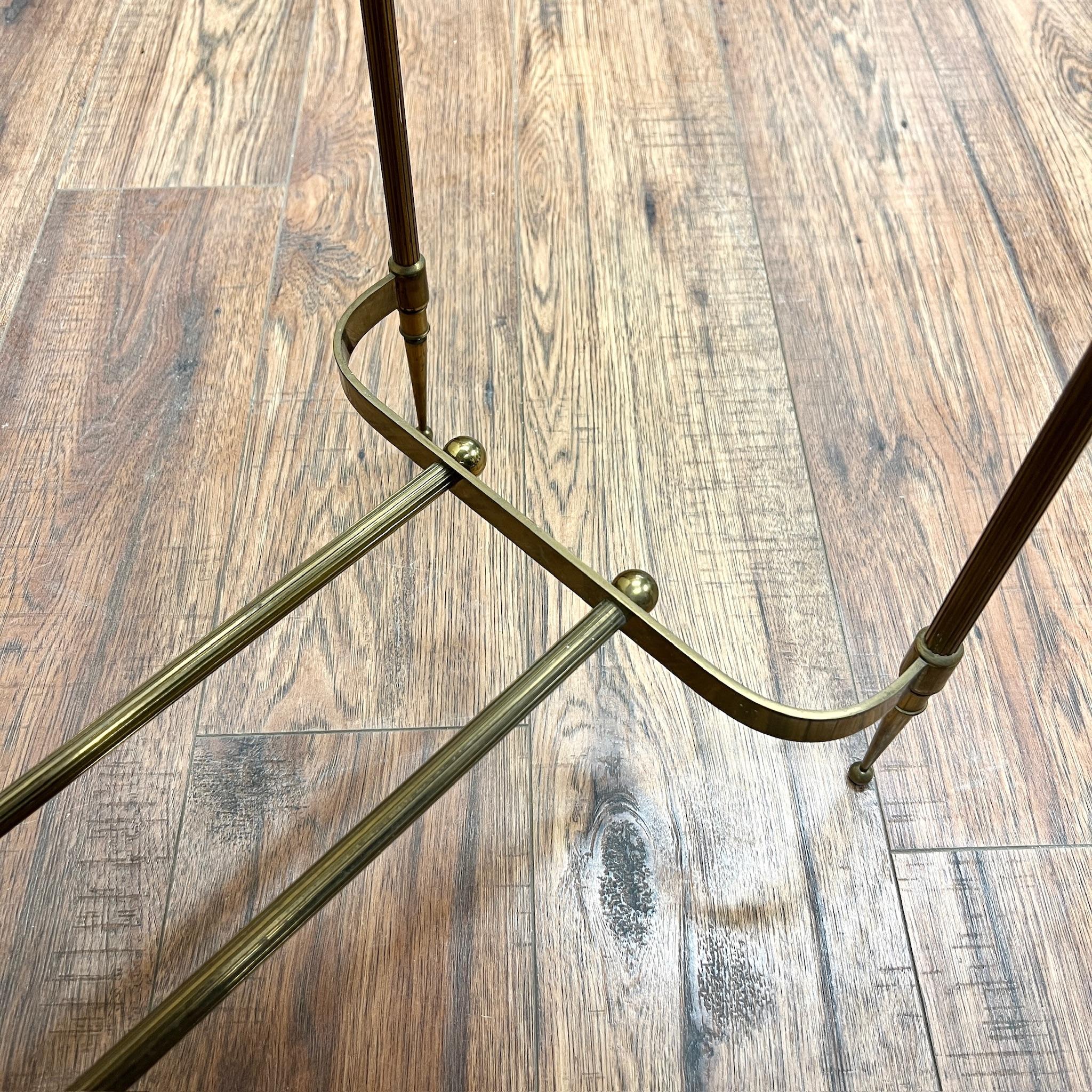 French circa 1950 Leather Top End Table Maison Jansen 6