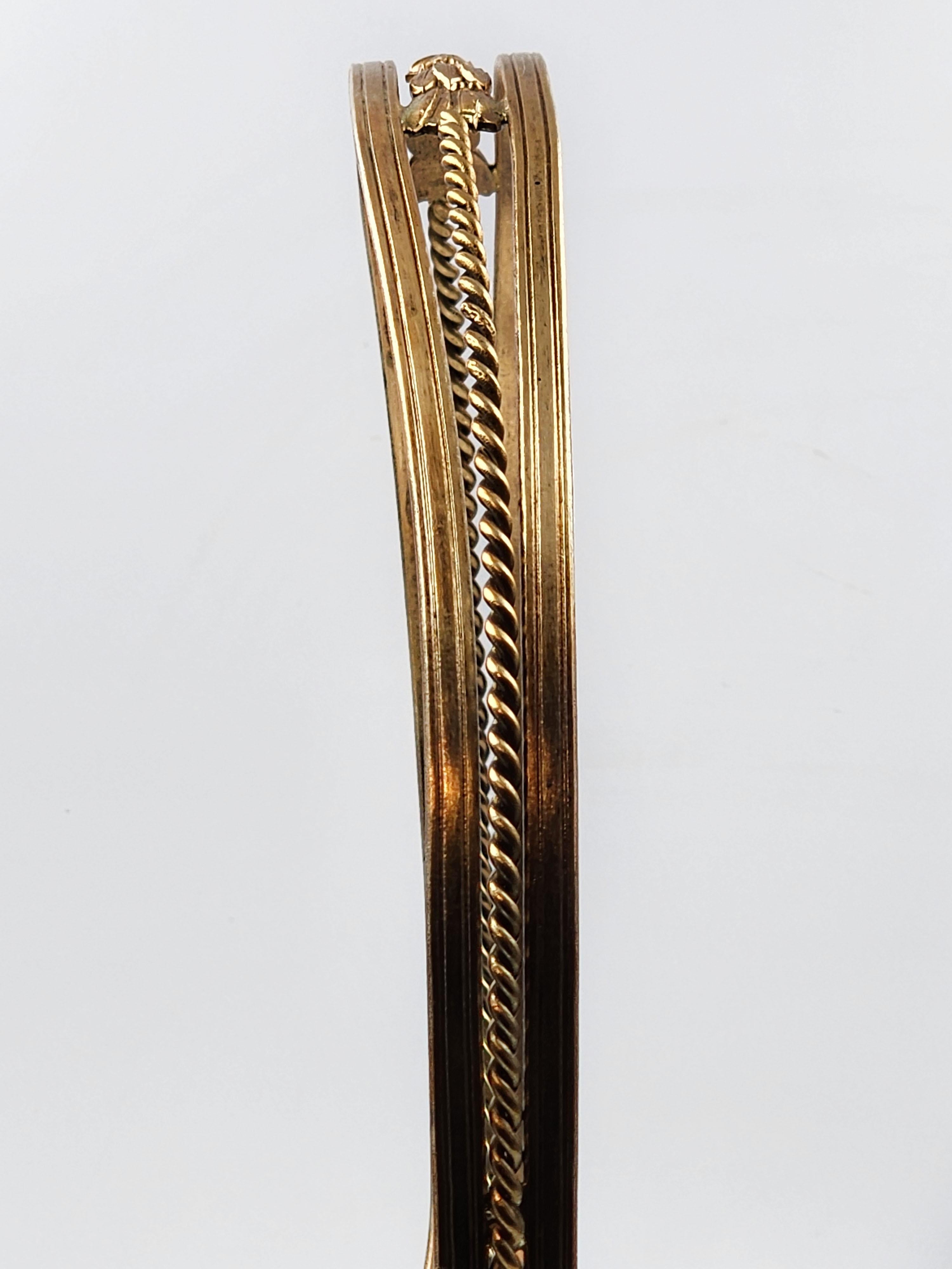Französischer runder Tafelaufsatz aus gewebter, vergoldeter Bronze (Belle Époque) im Angebot