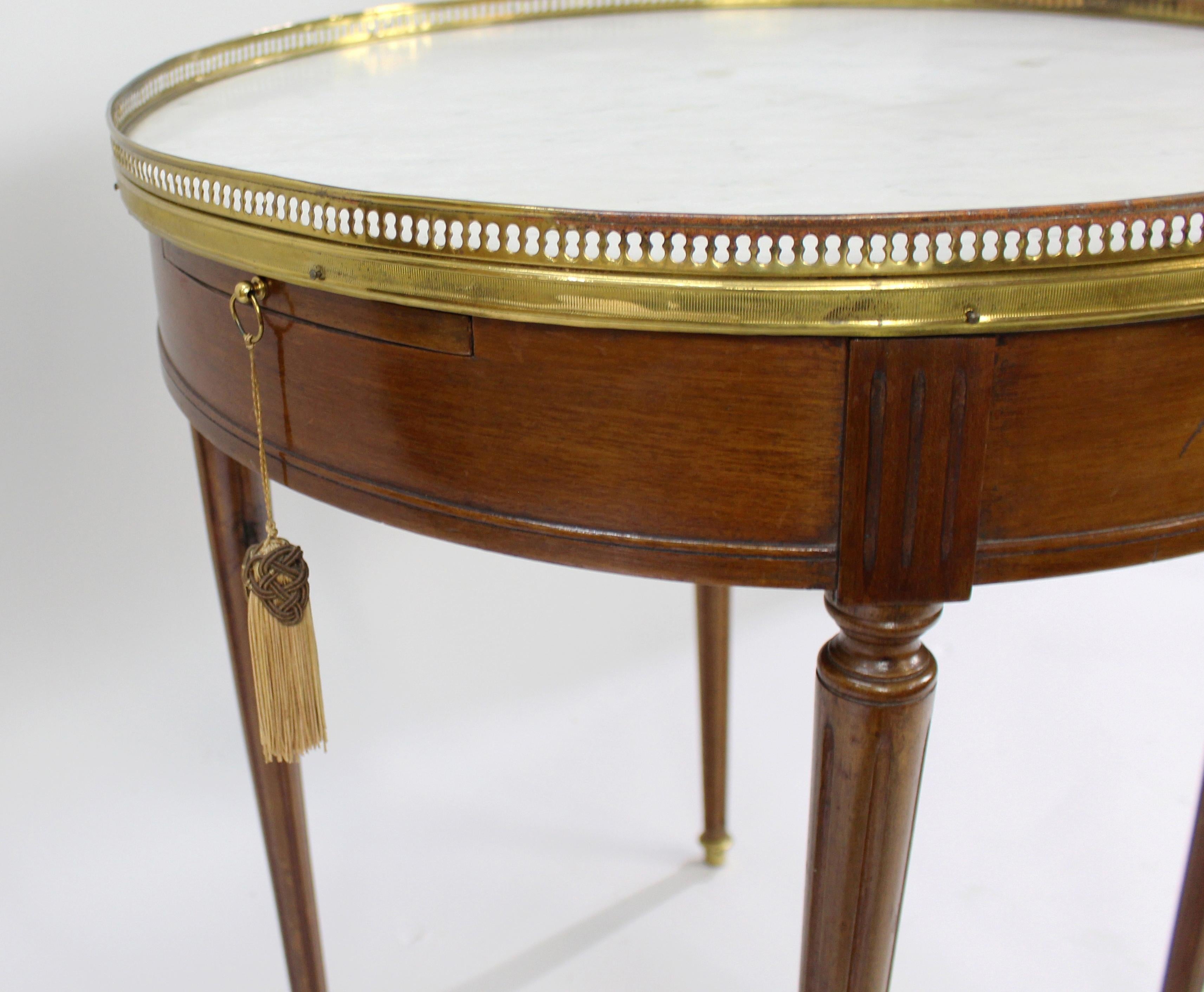 French Circular Marble-Topped Lamp Table 2