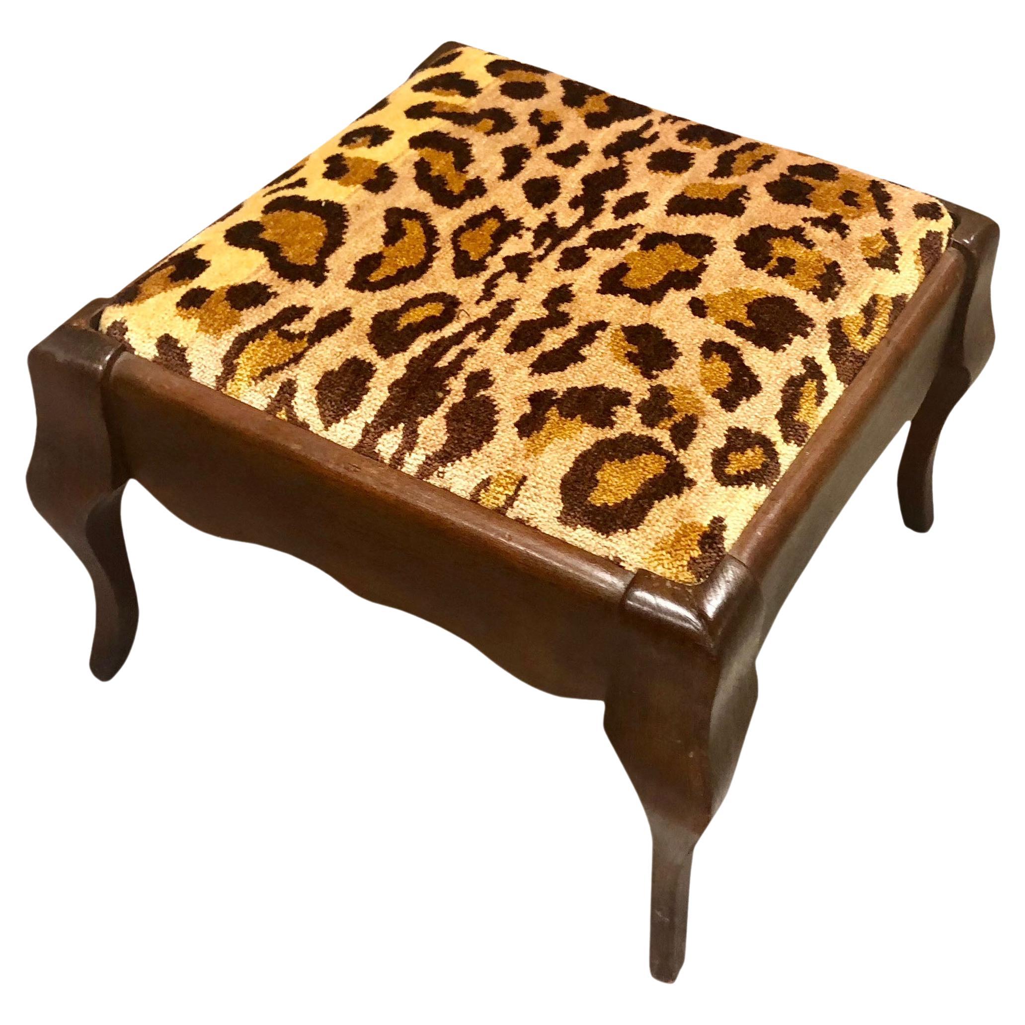 French Clarence House Upholstery Foot Stool