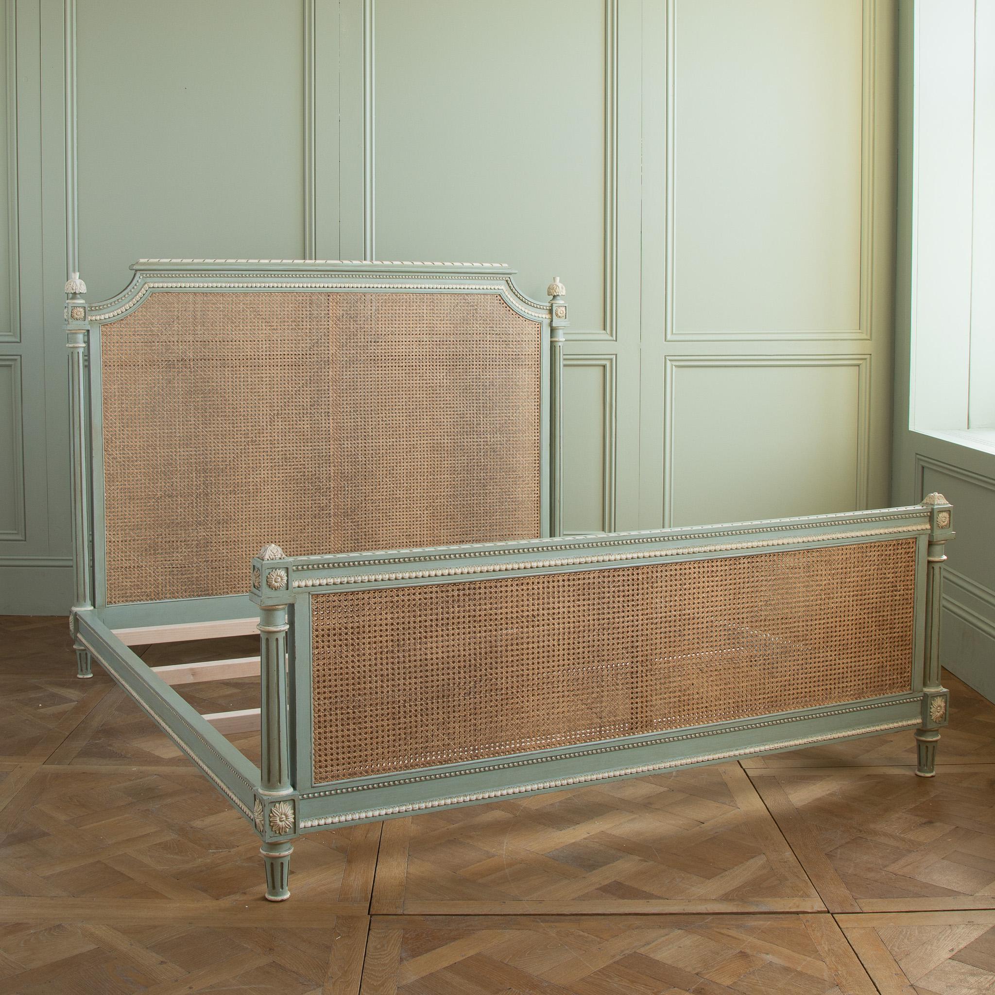 British French Classic LXVI Style Bergère Bed by La Maison London 'UK Super King Size' For Sale