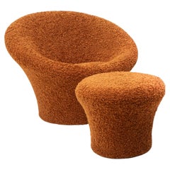 French Classic Pierre Paulin for Artifort Mushroom Lounge Chair and Ottoman